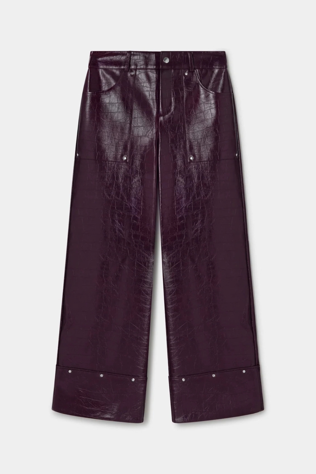 ELWYN TEXTURED PANTS - BORDAUX