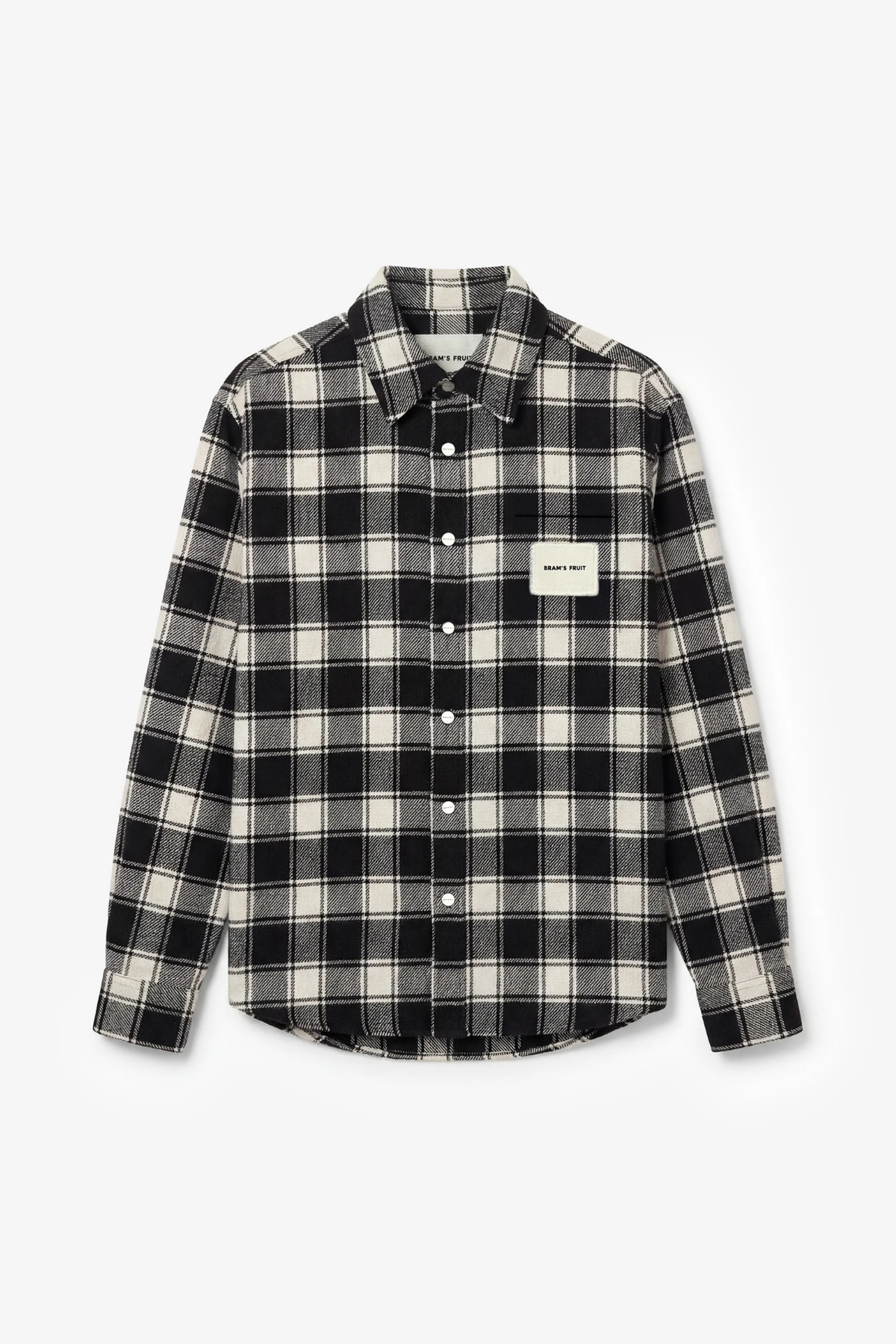 FLANELEN OVERSHIRT - ZWART