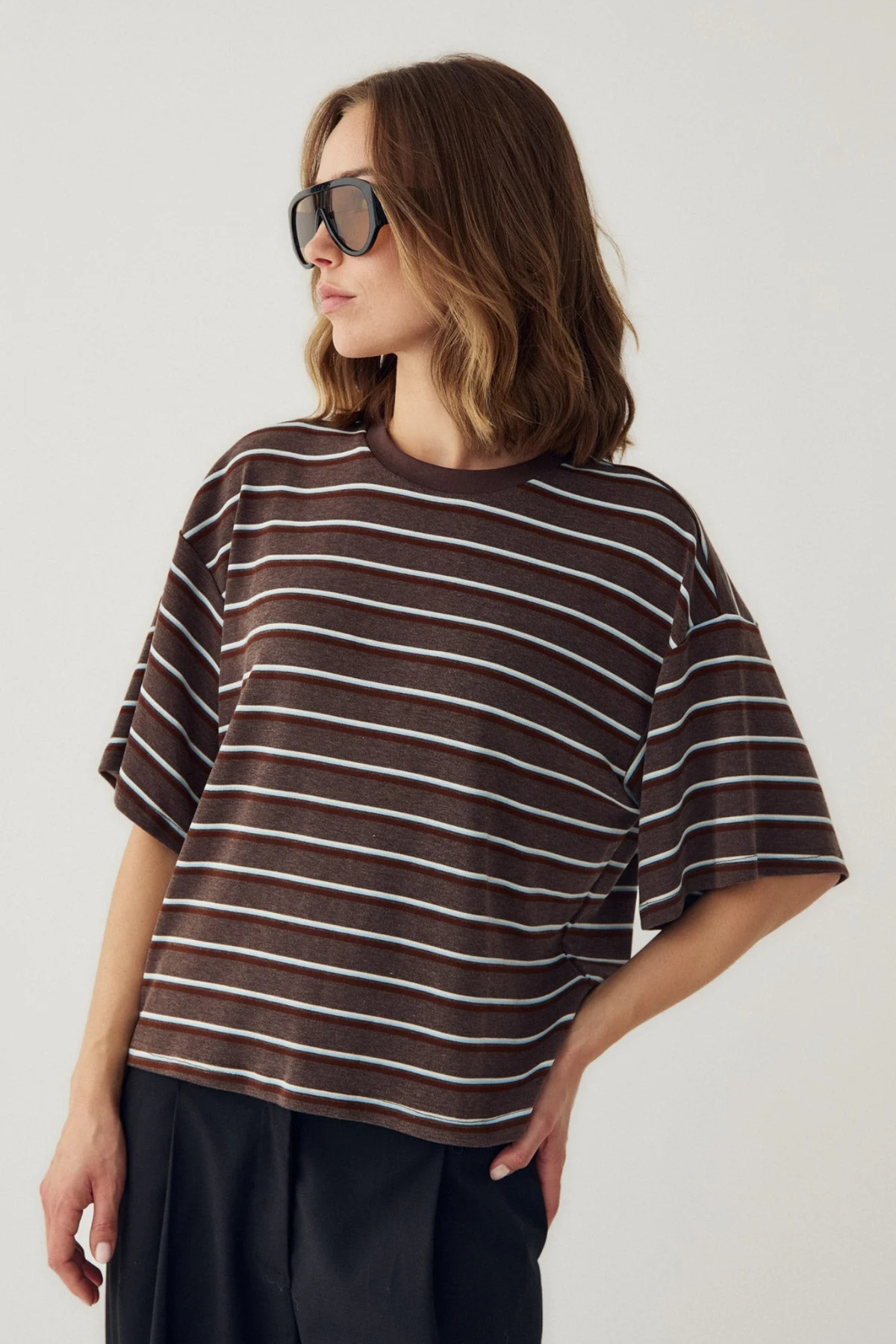 MURPHIE TOP - DALMA BLUE STRIPE