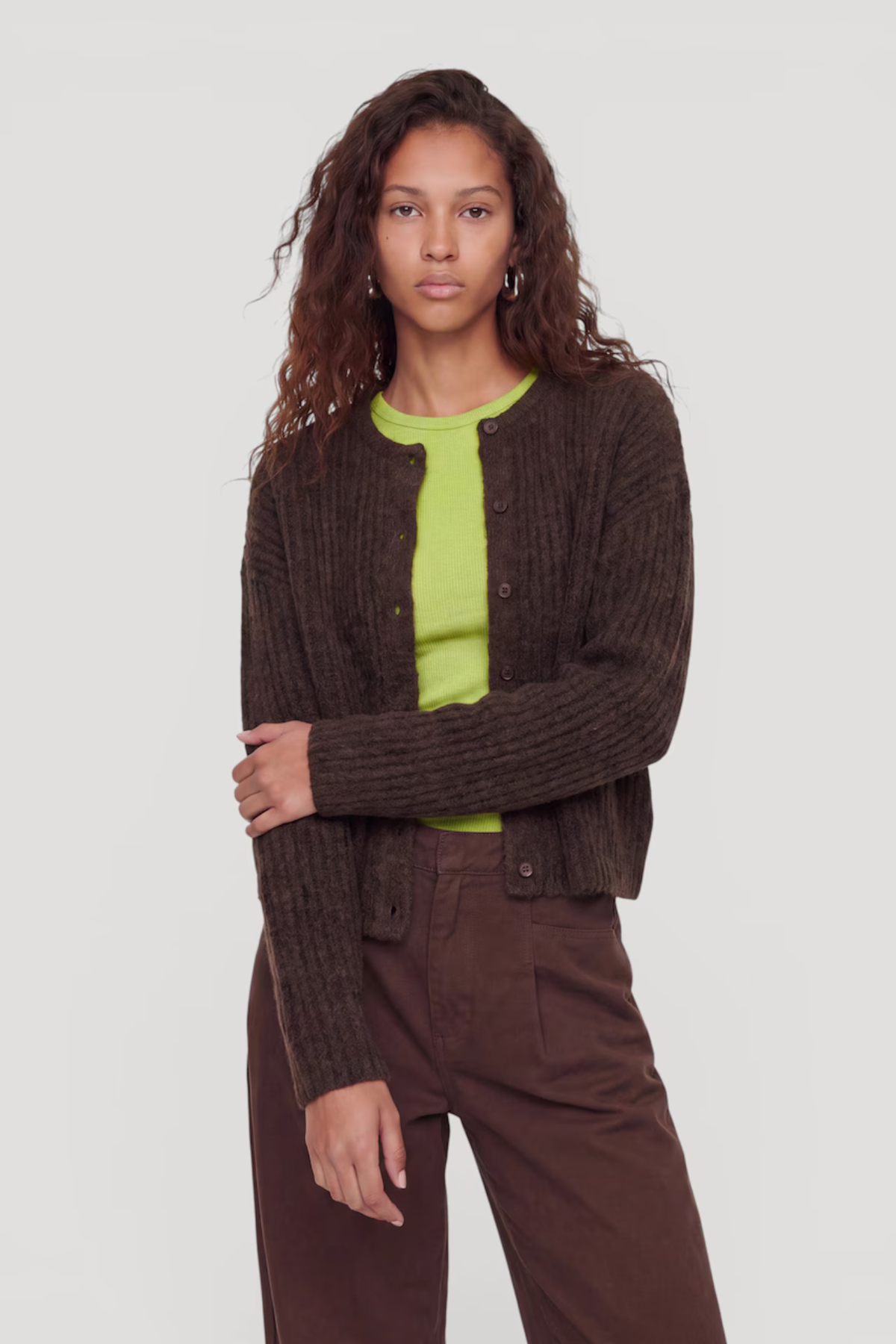 LLIANA CARDIGAN - BROWN