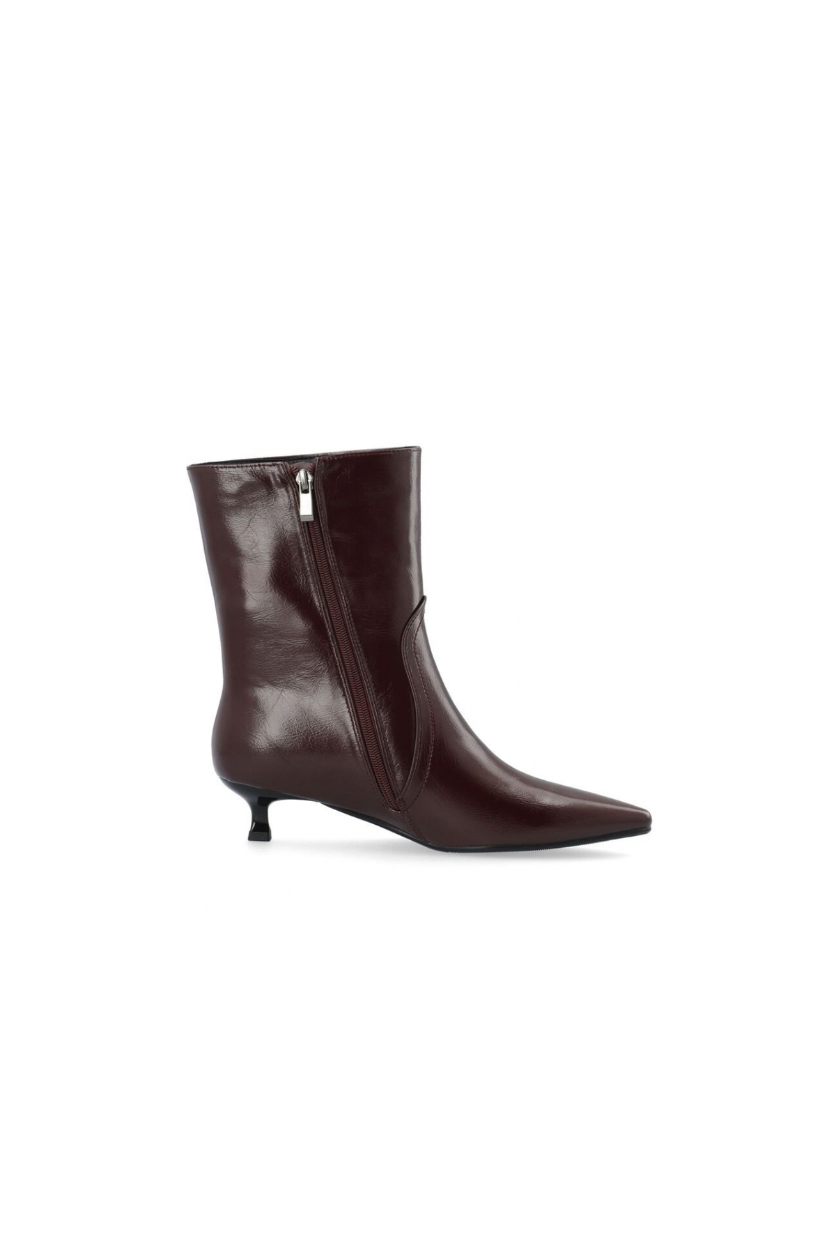 JESSICA ZIP BOOTS - BURGUNDY