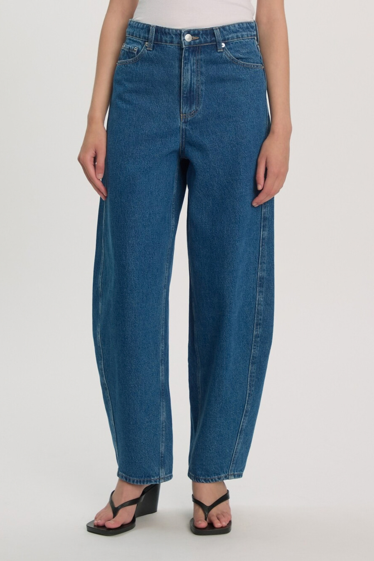 CAMILLA DENIM PANTS - MID BLUE DENIM