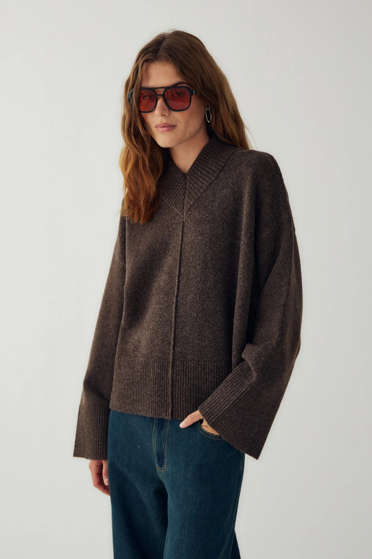MAIDIE KNIT - CHOCOLATE MELANGE
