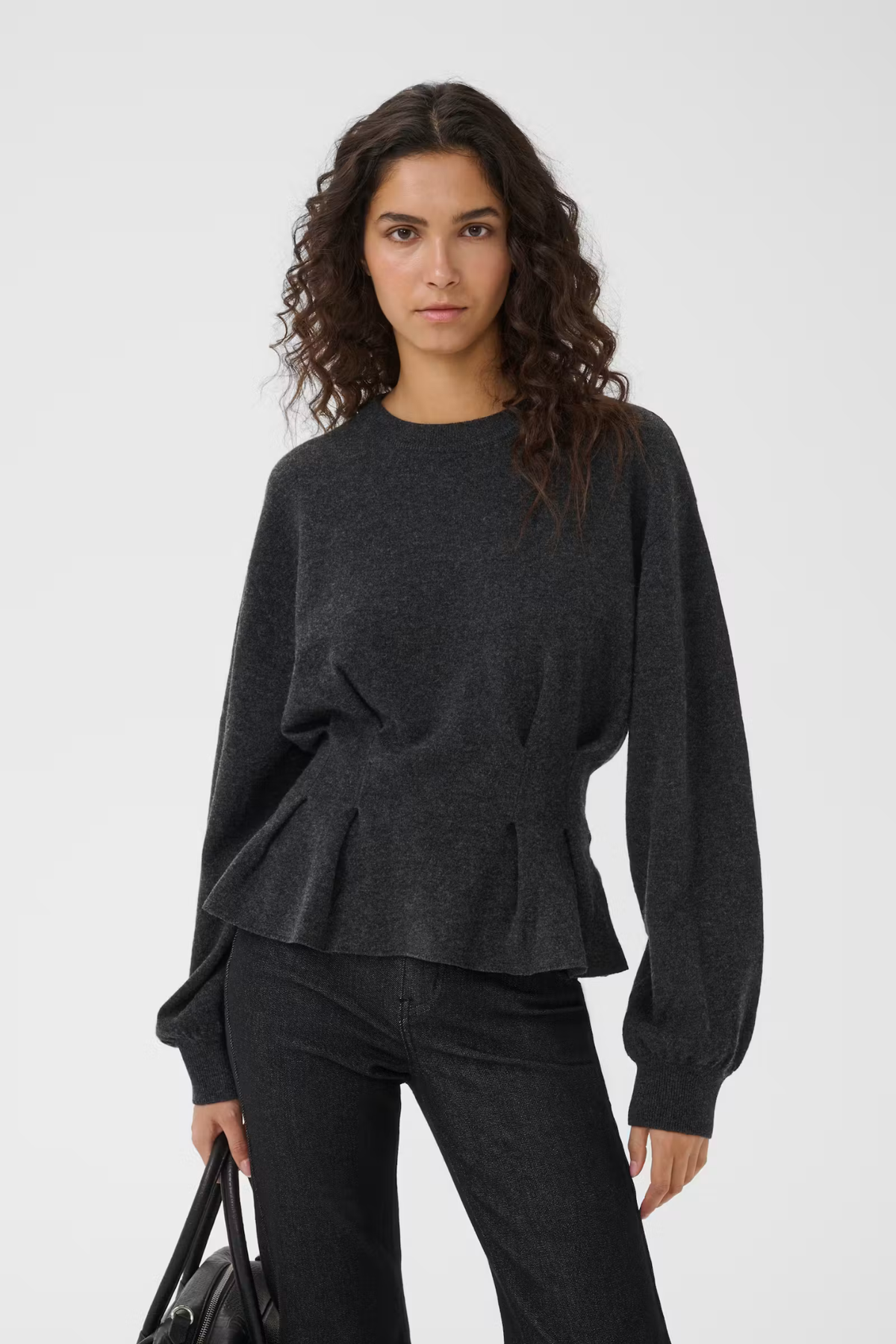 MANZI WAIST PULLOVER - DEEP GRAPHITE MELANGE