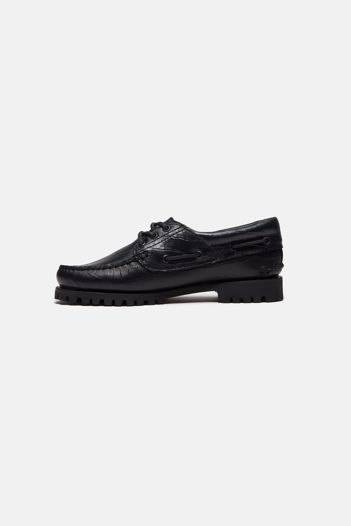 BOAT WOMEN SHOES - BLACK FULL GRAIN