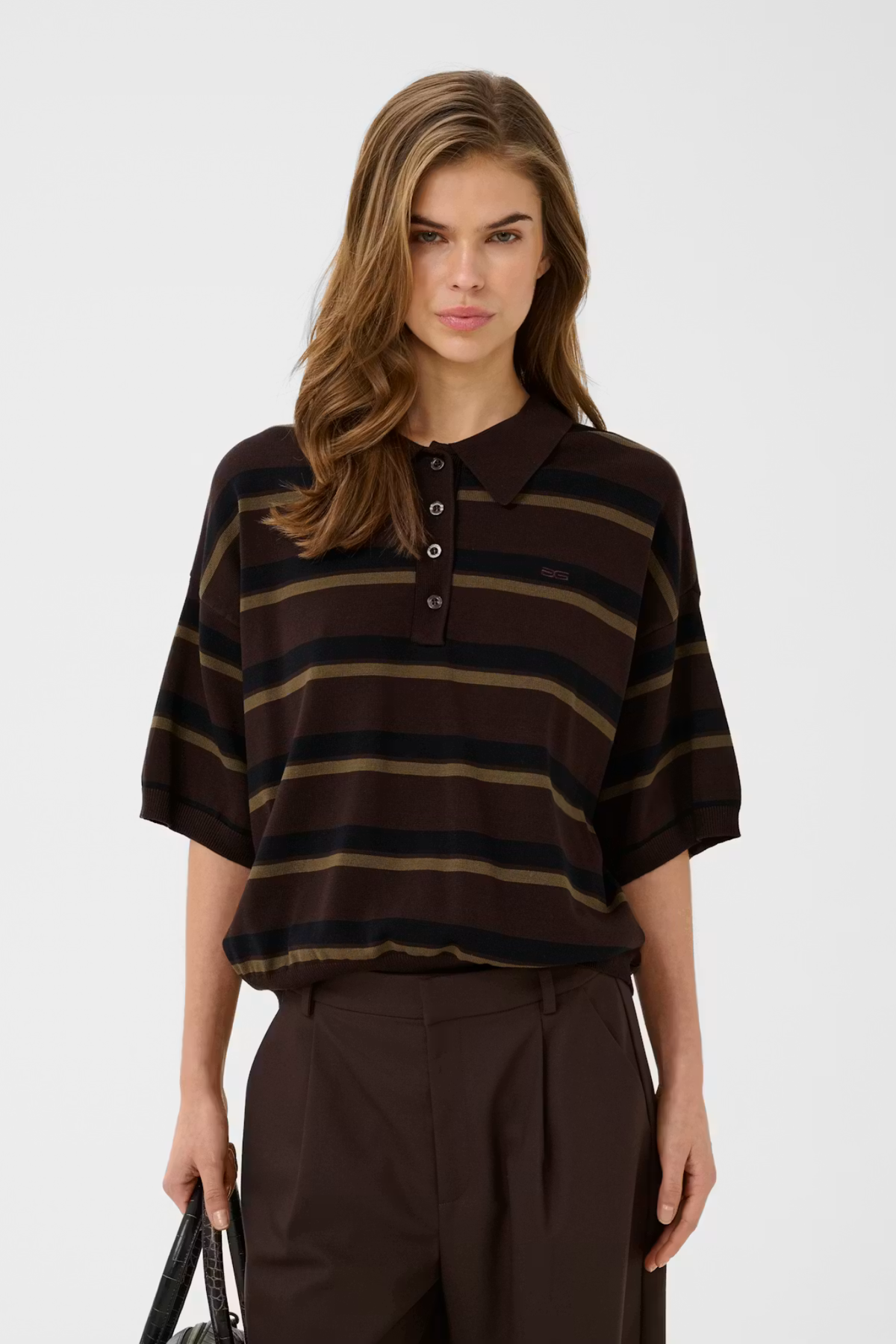 TAIA SS KNIT POLO - MULTICOLOR