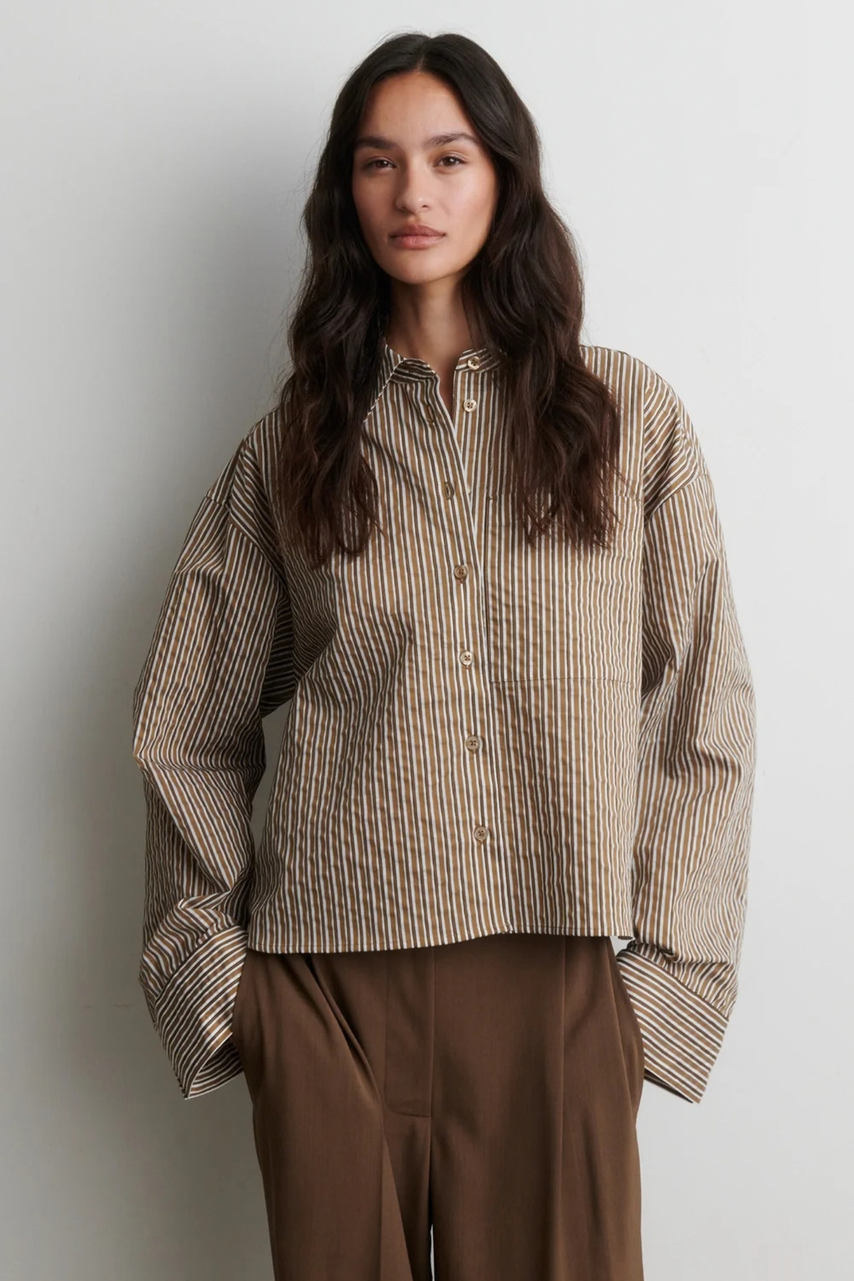 CHEMISE COURTE VENA - CAMEL
