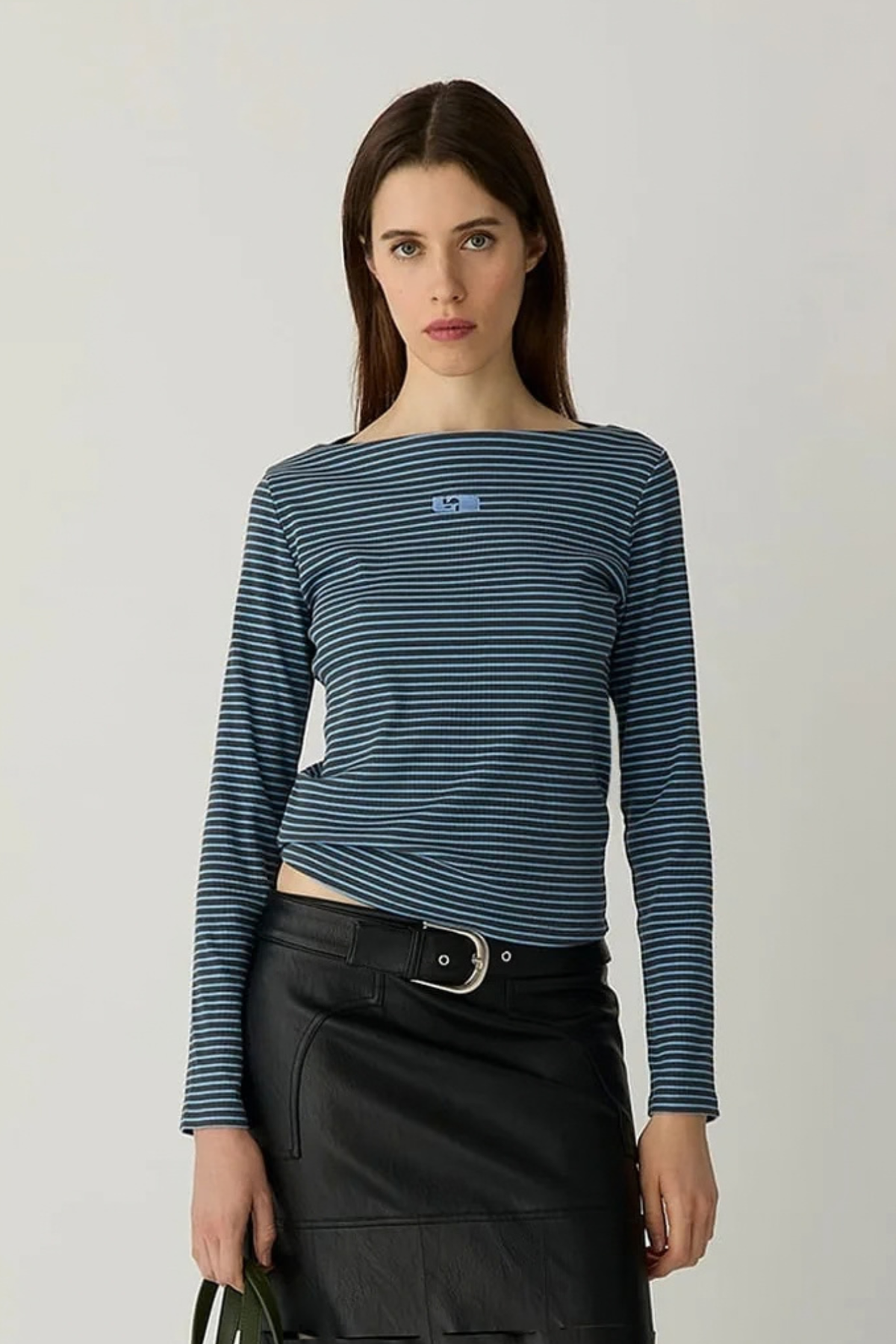 EMORY STRIPED LONGSLEEVE T-SHIRT - BLUE