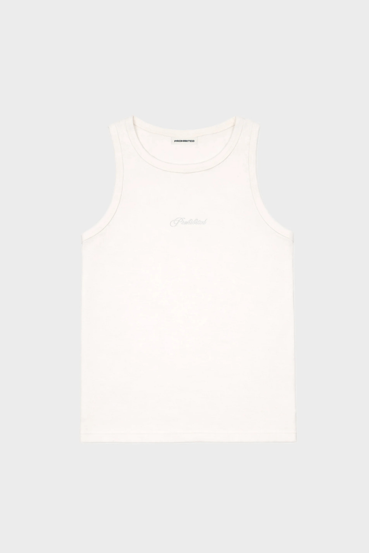 DE GEBORDUURDE TANKTOP - OFF-WHITE