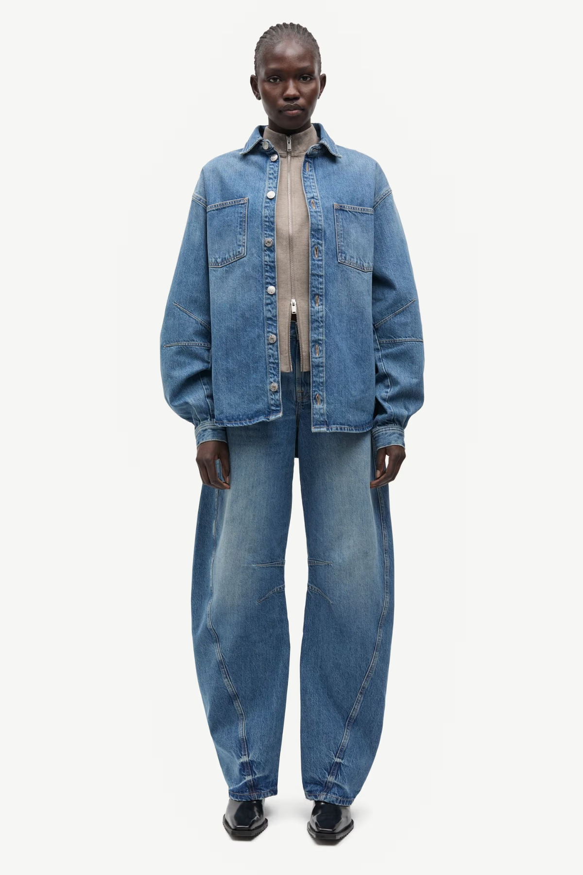 HARP SEAM SHIRT - SEPHIA BLUE