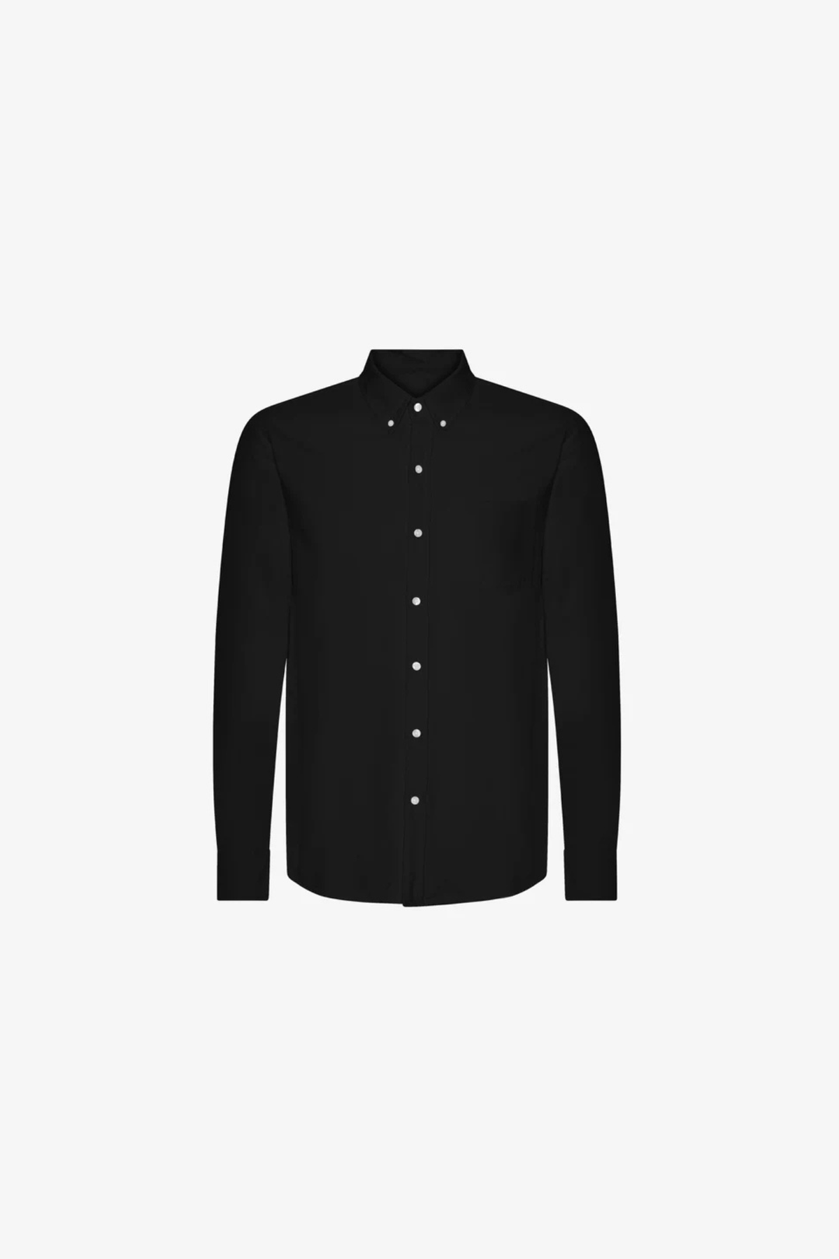CHEMISE À BOUTONS EN COTON BIO - NOIR PROFOND