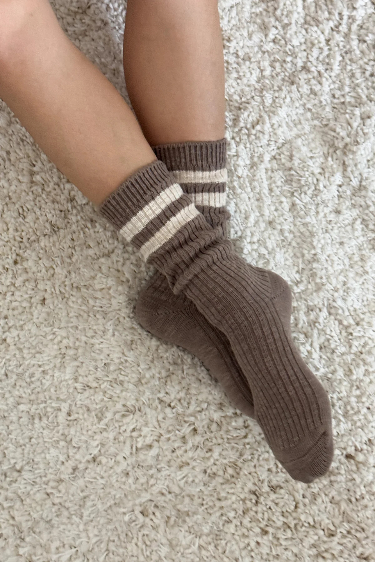 CHAUSSETTES COTTAGE VARSITY - FLAX VARSITY