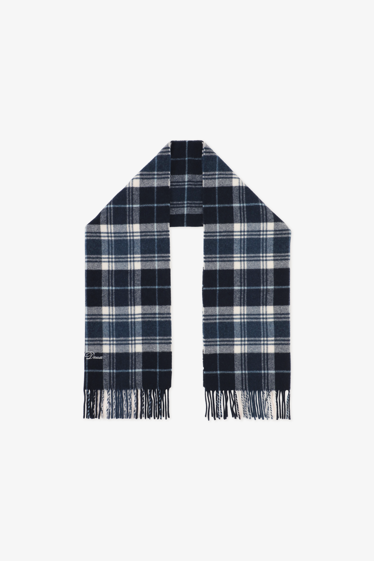 SIGNATURE CHECK SCARF - DARK NAVY