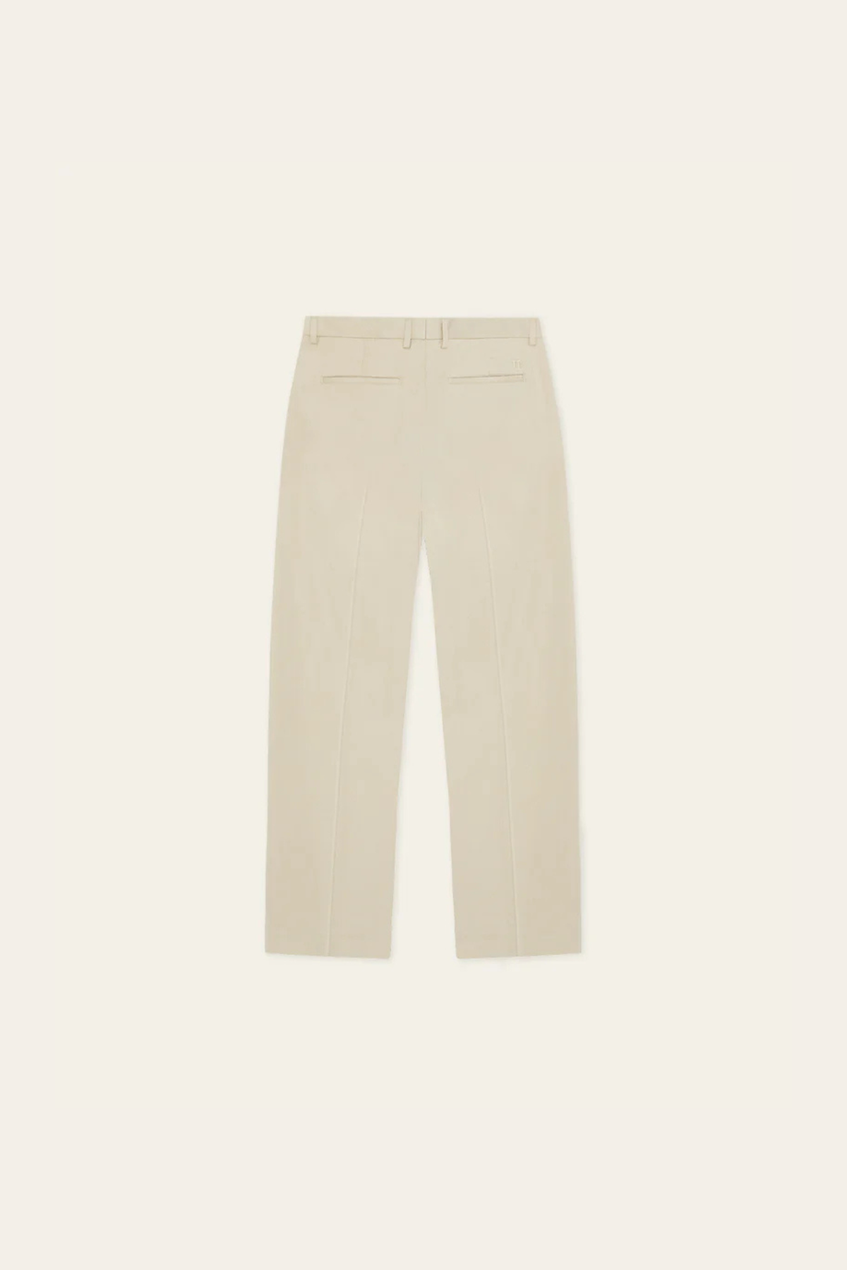 PANTALON DE COSTUME EN SERGÉ À PLIS - SABLE CLAIR