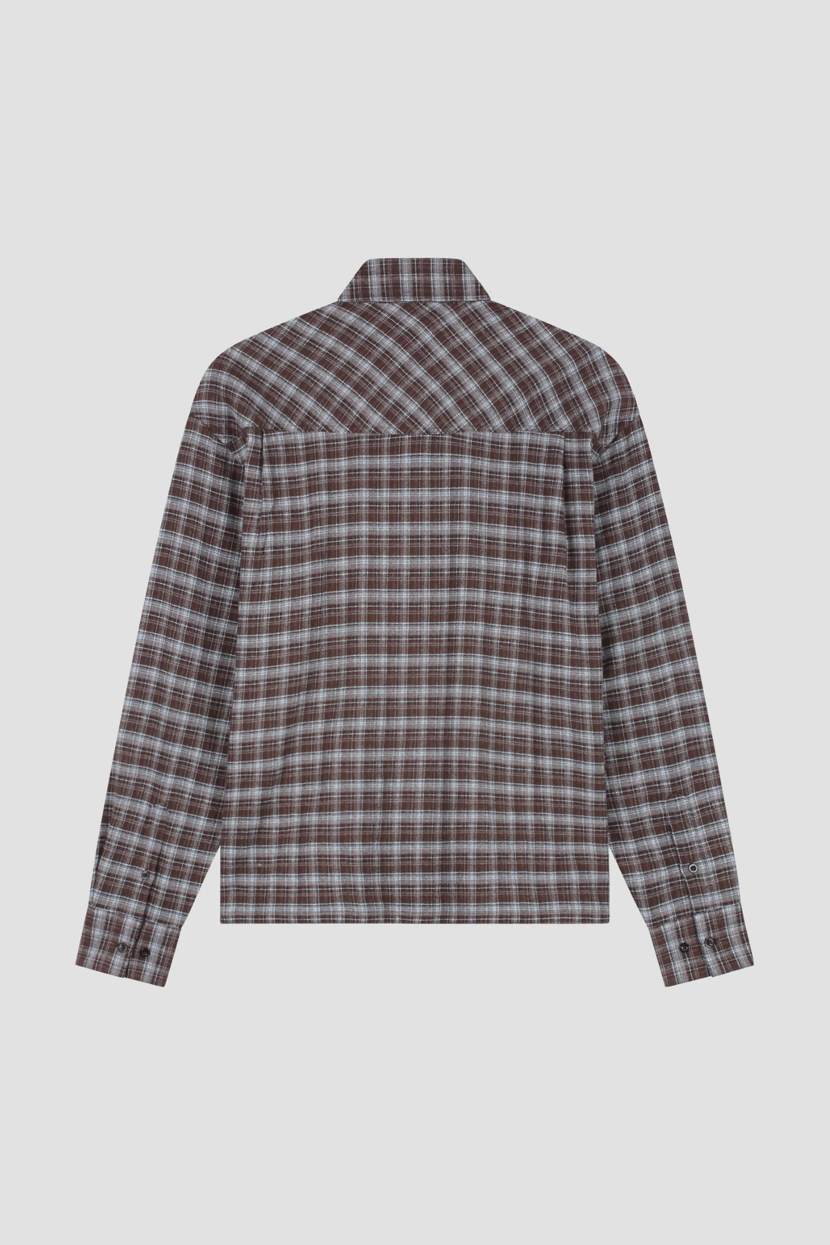 FLANNEL BOXY SHIRT - CHOCOLATE PLUM/WINDSURFER