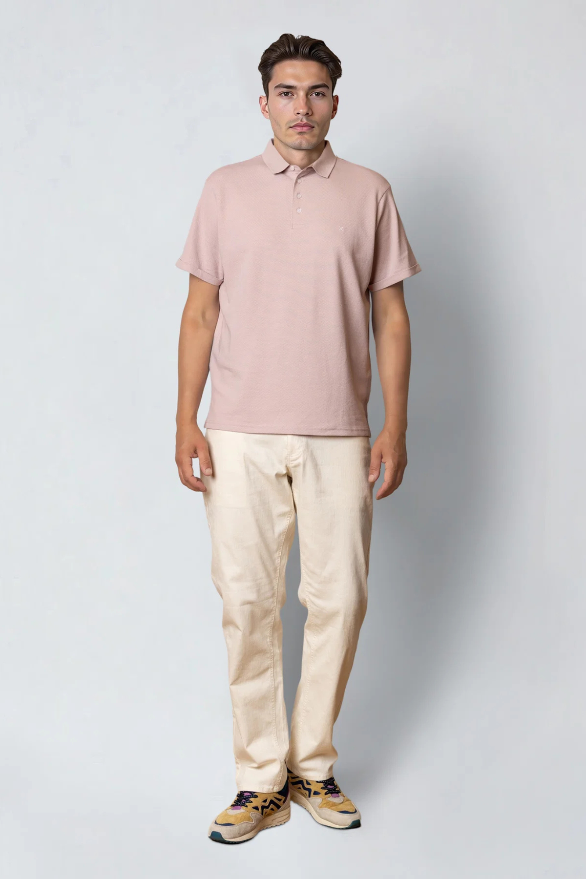 SILKEBORG STRETCH POLO - VIOLET ICE