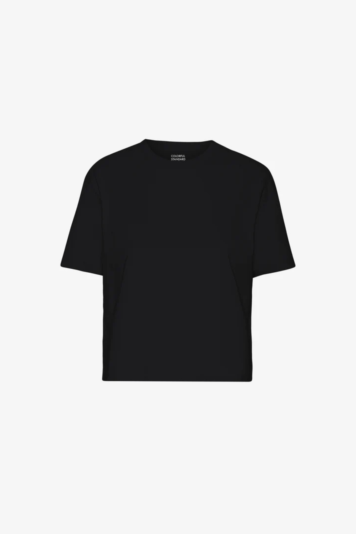 T-SHIRT COURT ET AMPLE EN COTON BIO - NOIR PROFOND