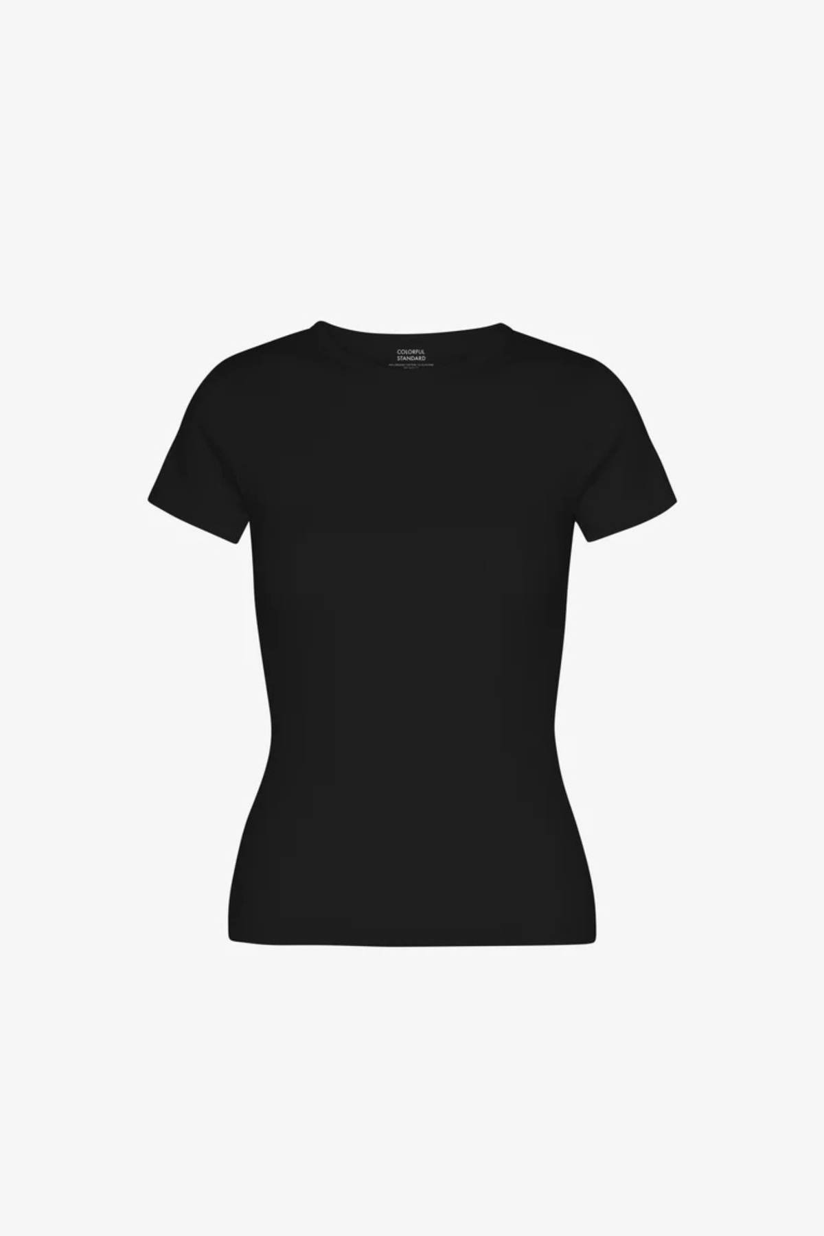 ORGANIC RIB SS T-SHIRT - DEEP BLACK