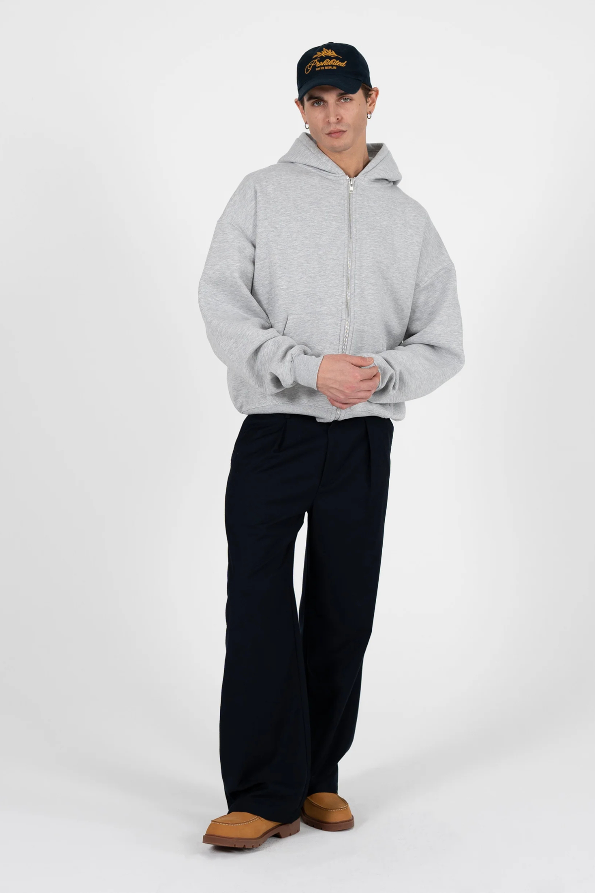 SOHO PANTALON MET PLOOI - MARINEBLAUW
