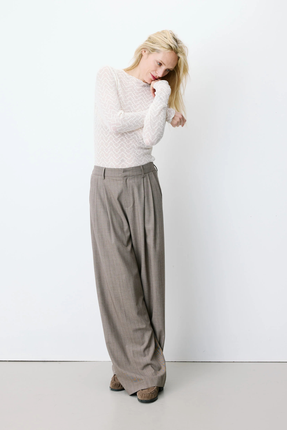ARDOISE BROEK - GESTREEPT