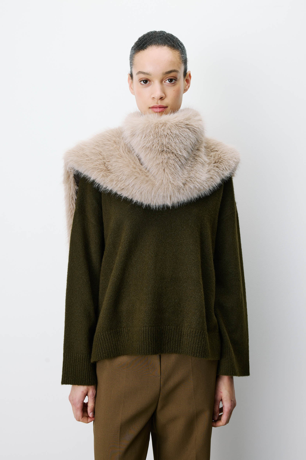 AMINA SCARF - BEIGE