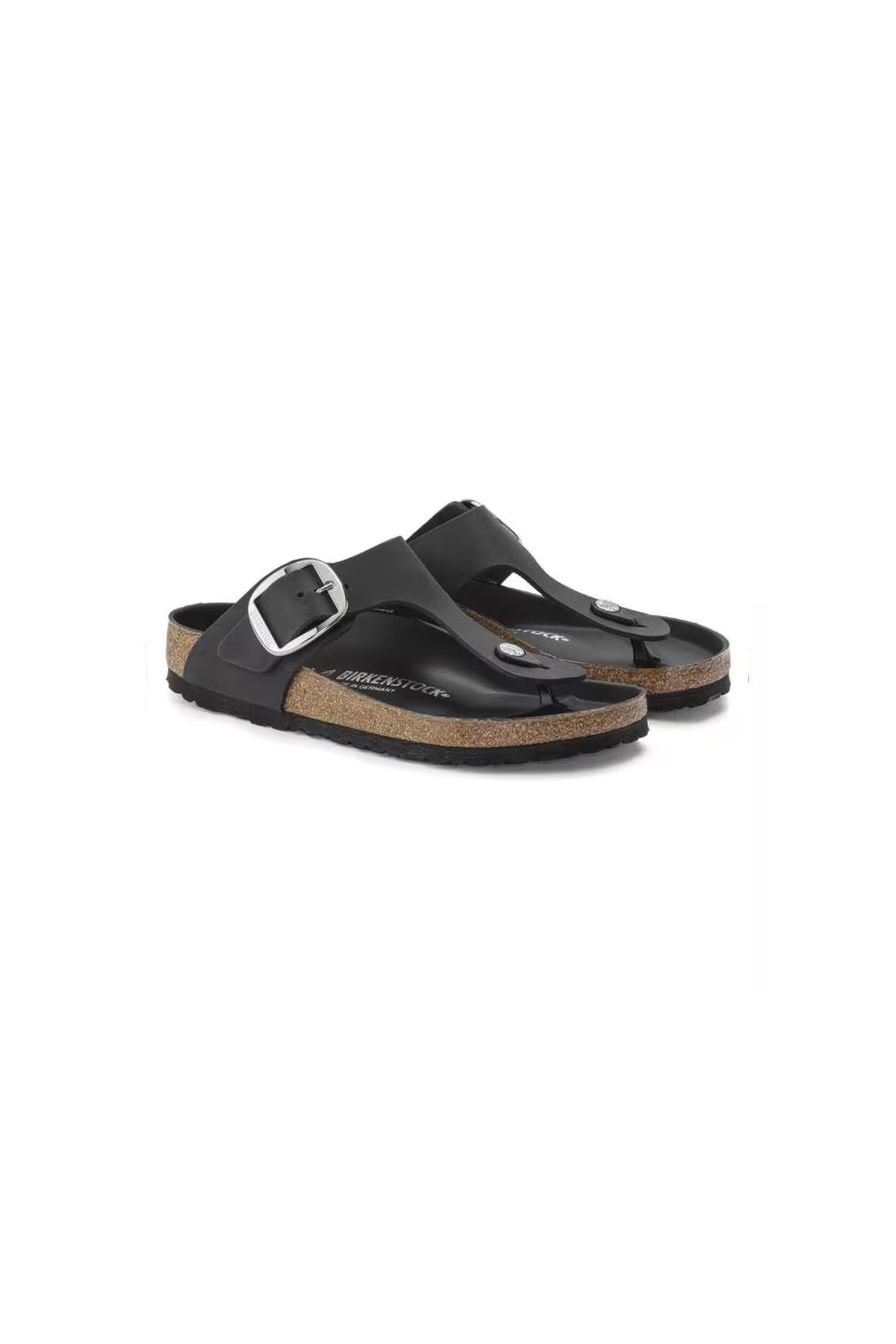 GIZEH BIG BUCKLE WOMEN SANDALS - BLACK
