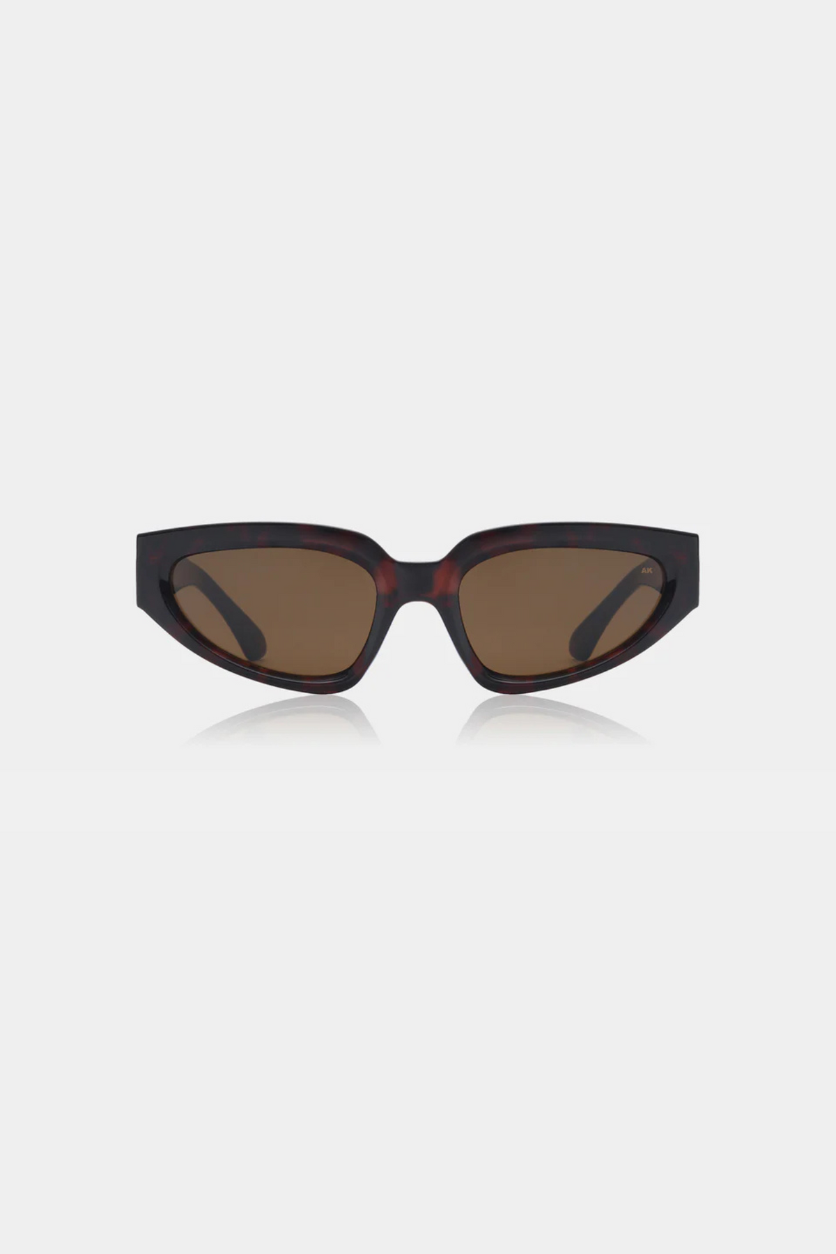 A. Kjaerbede ella sunglasses in demi tortoise. Front view
