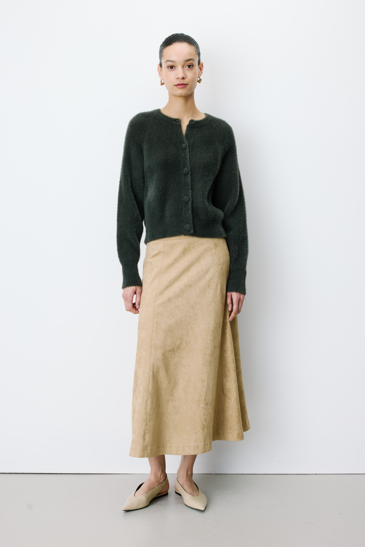 ALERON CARDIGAN - KHAKI
