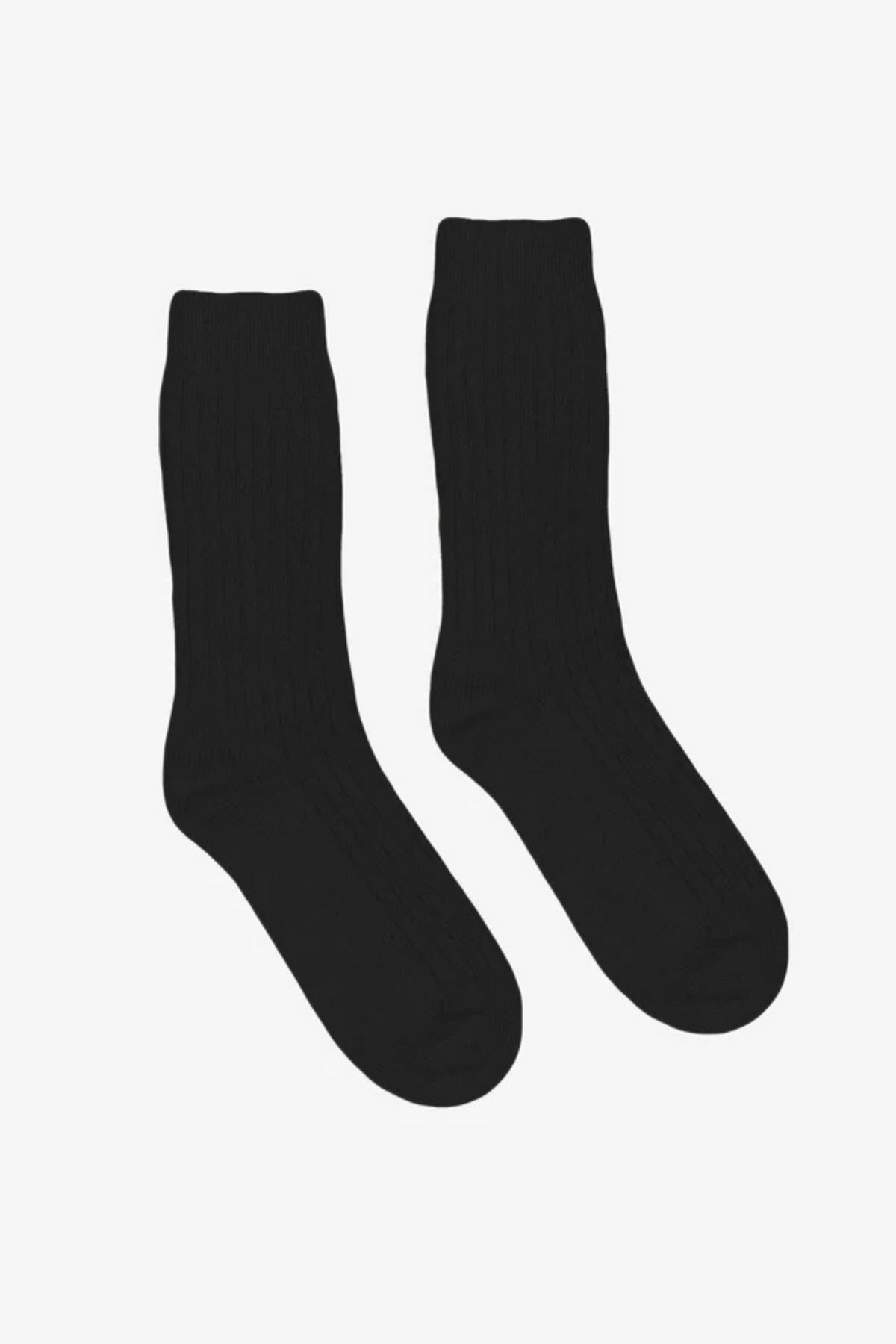 CHAUSSETTE EN MÉLANGE DE LAINE MÉRINOS - NOIR PROFOND