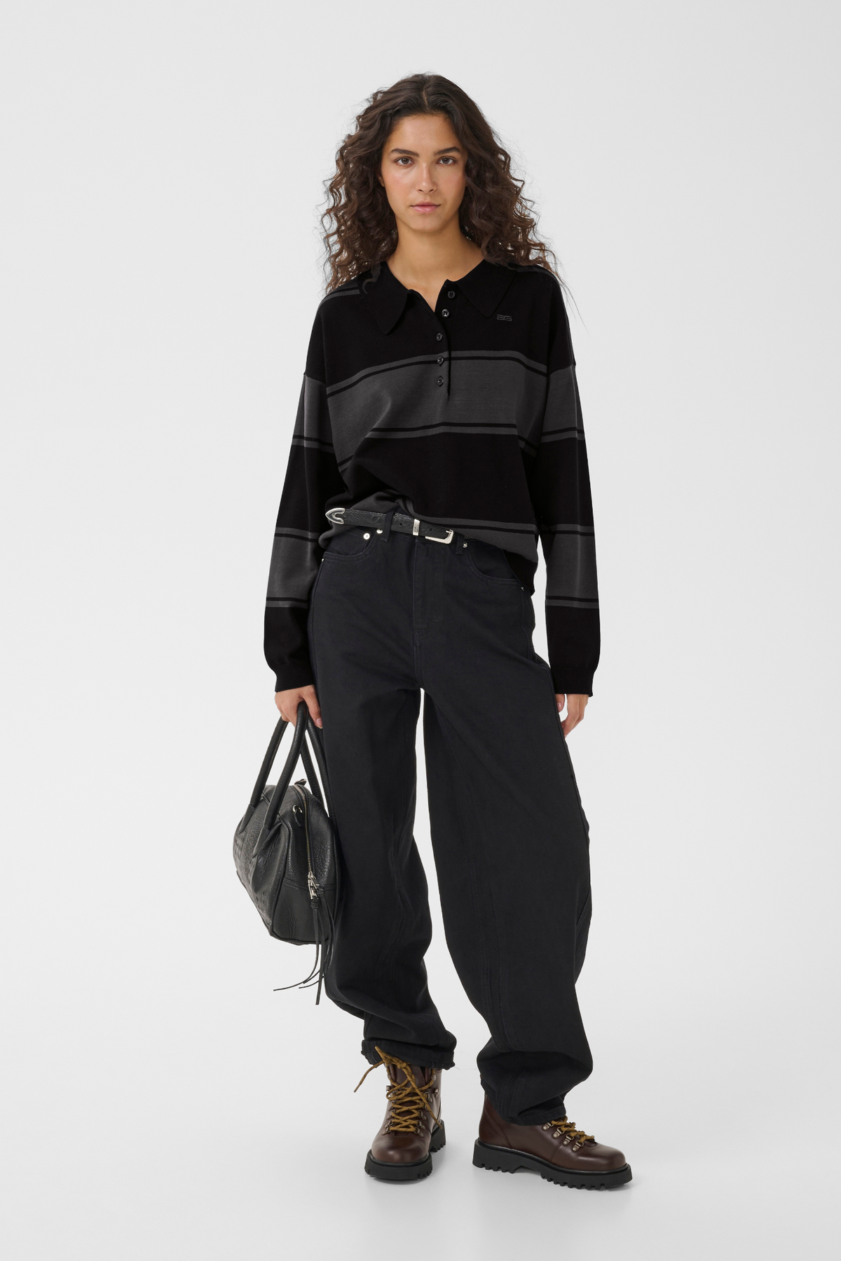 MAWI HW BALLON JEANS - ZWART GEWASSEN