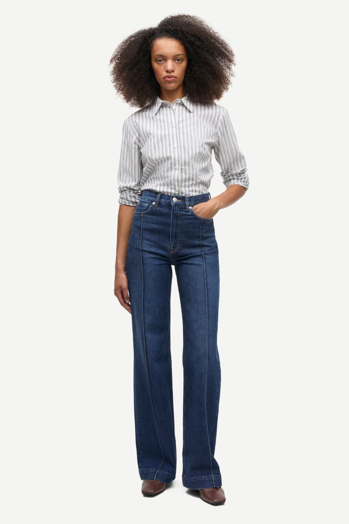 REBECCA TUCK JEANS - PARIS BLUE COMFORT