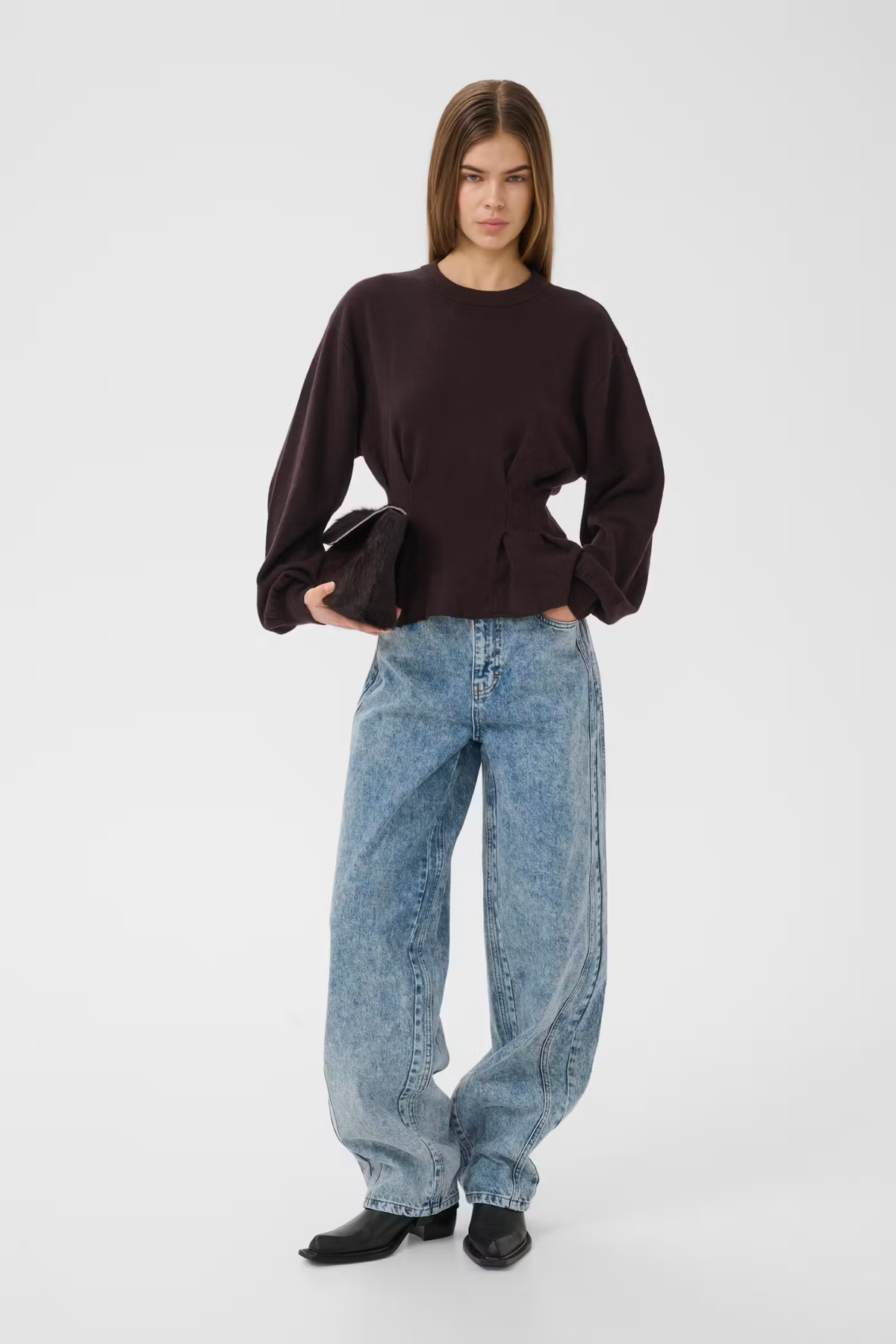 MANZI WAIST PULLOVER - GANACHE