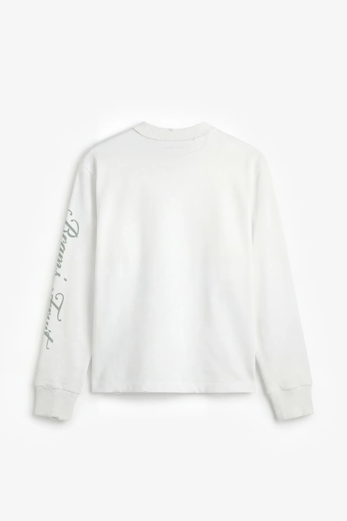 DISTRESSED SCRIPT LOGO LONGSLEEVE - OFF WHITE