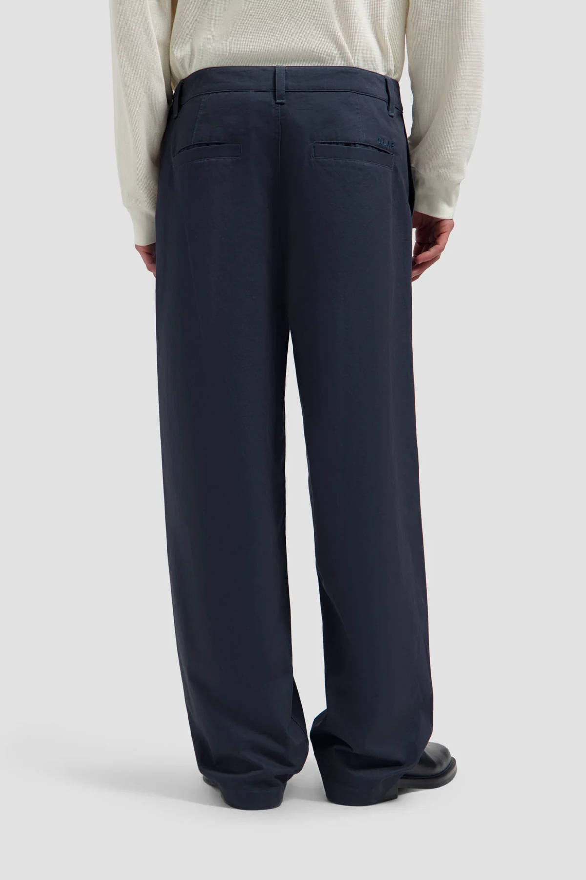 WASHED BARREL LEG BROEK - NAVY