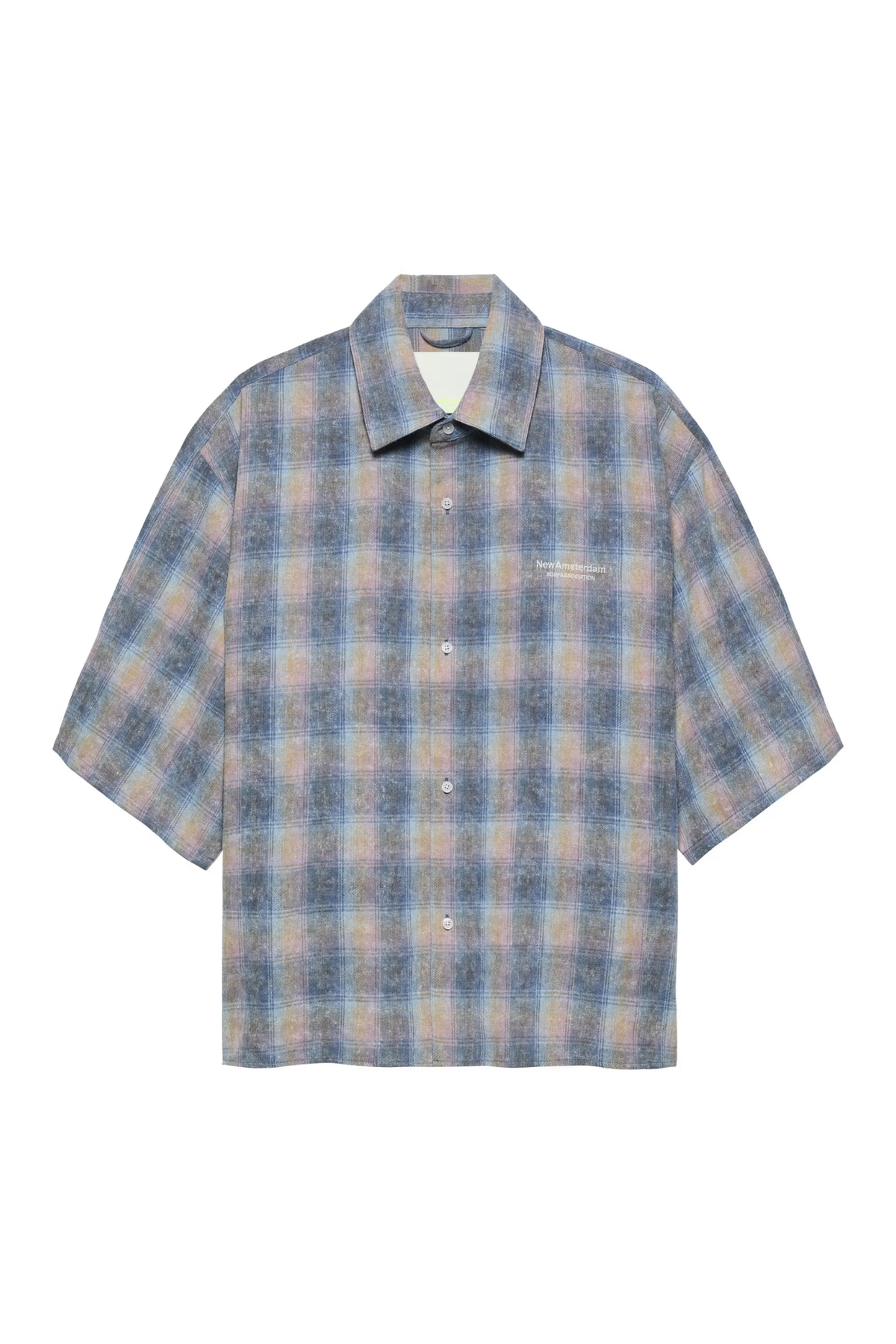 CHEMISE À MANCHES COURTES EN FLANELLE - CARREAUX ARC-EN-CIEL