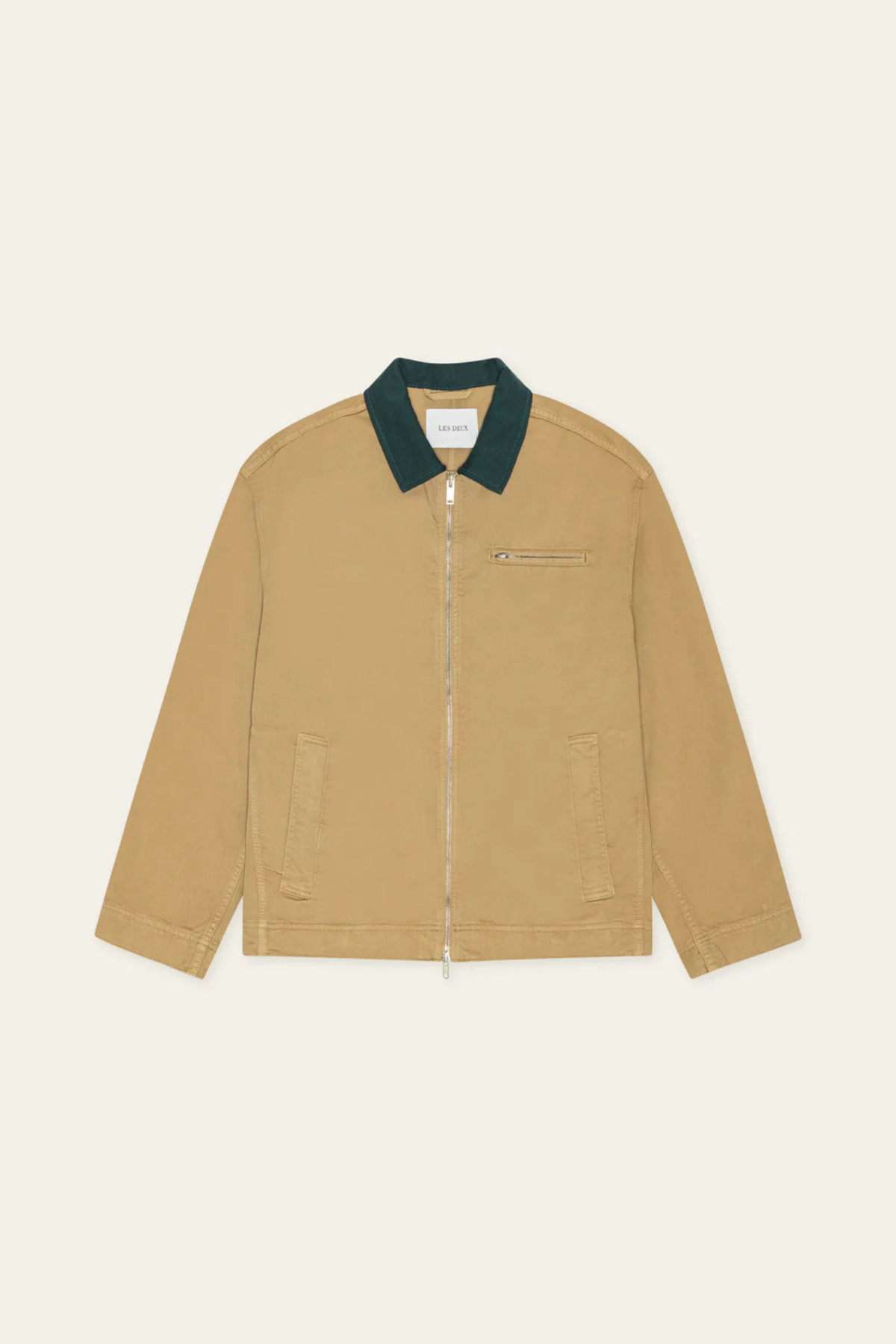 TWILL ZIPPER JACKET - INCENSE BEIGE