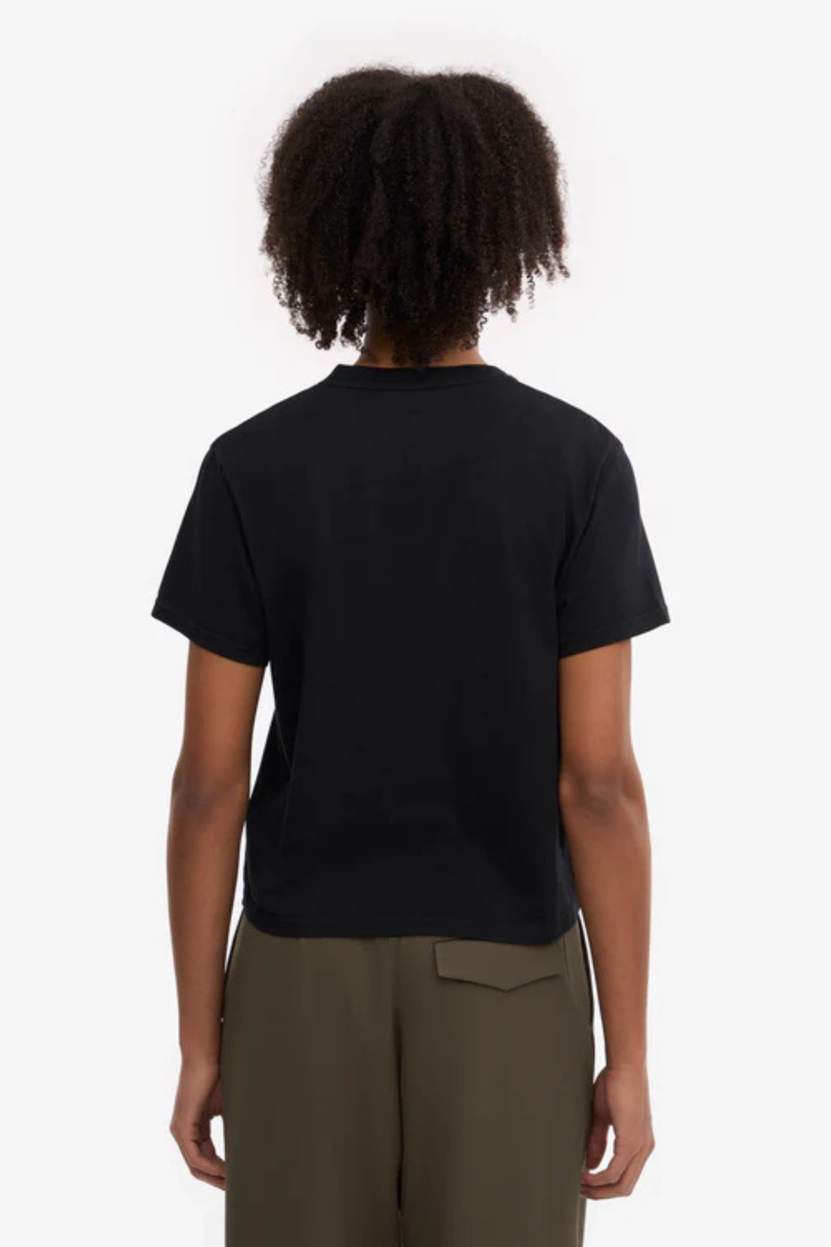 T-SHIRT COURT ET AMPLE EN COTON BIO - NOIR PROFOND
