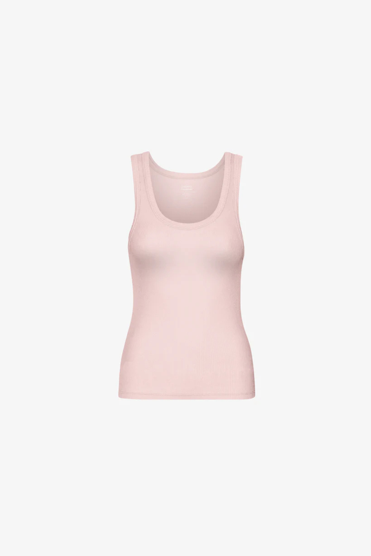 DÉBARDEUR CÔTELÉ EN COTON BIO FEMME - ROSE DÉLAVÉ