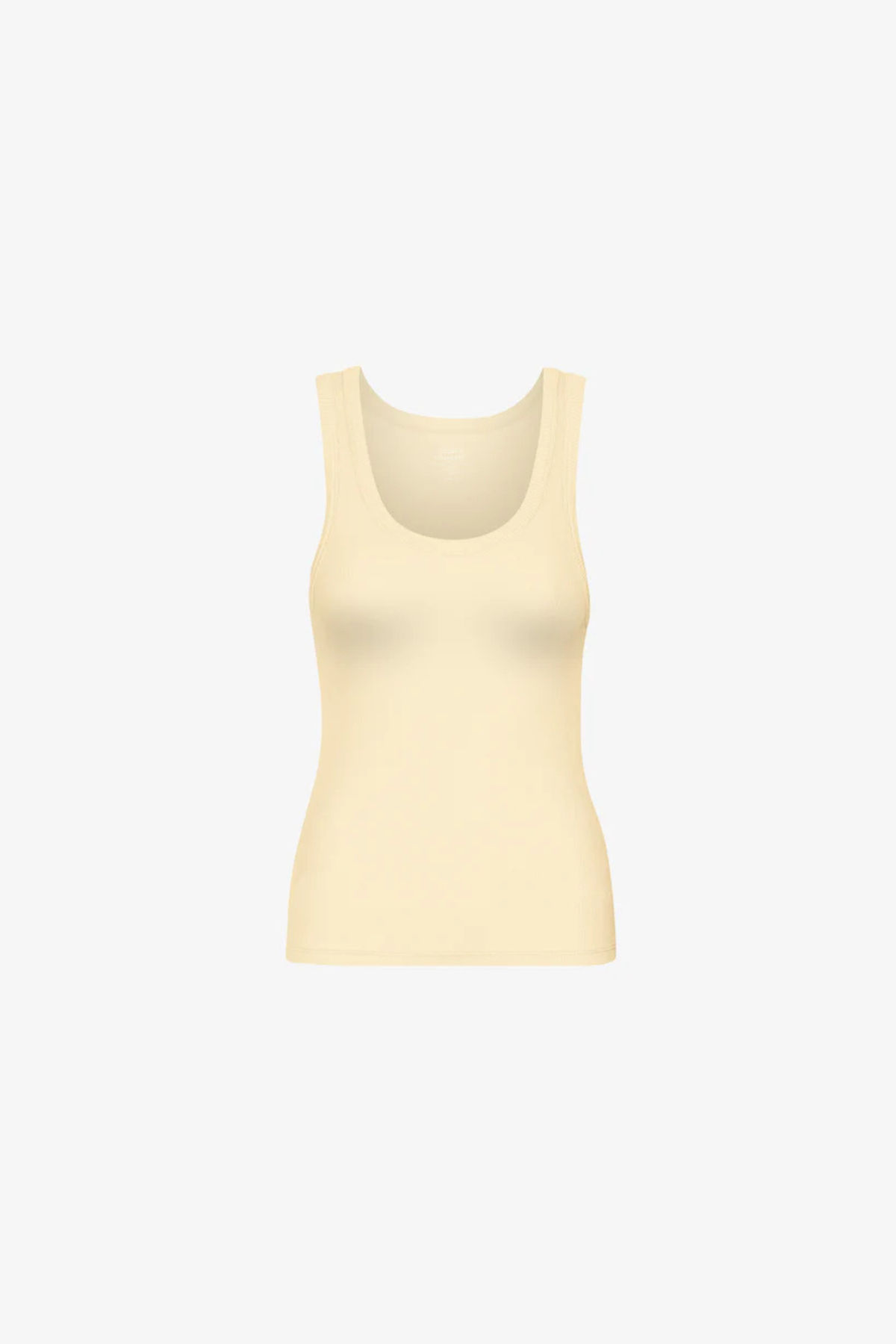 DÉBARDEUR CÔTELÉ BIO FEMME - JAUNE DOUX
