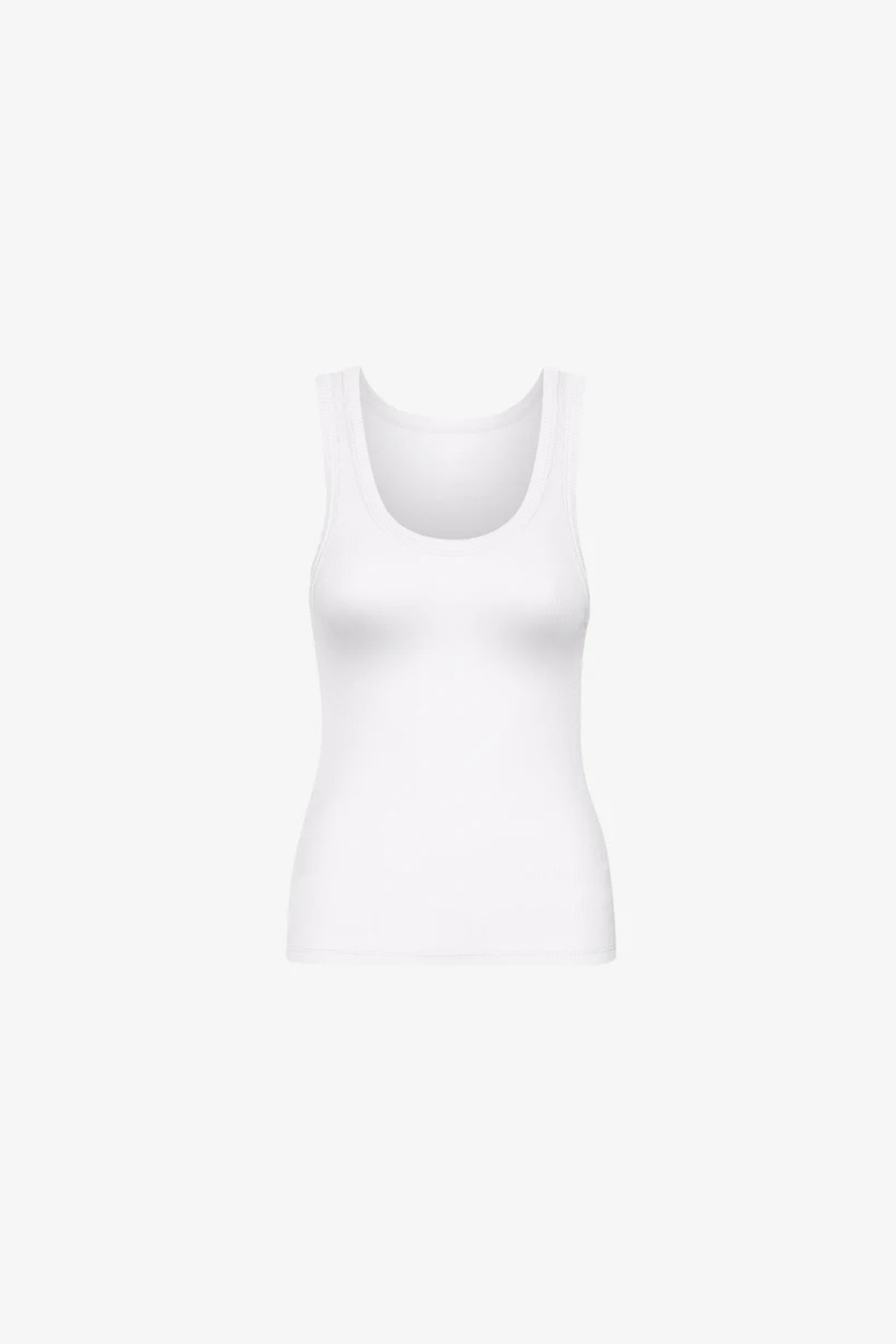 ORGANIC RIB TANK TOP WOMEN - OPTICAL WHITE