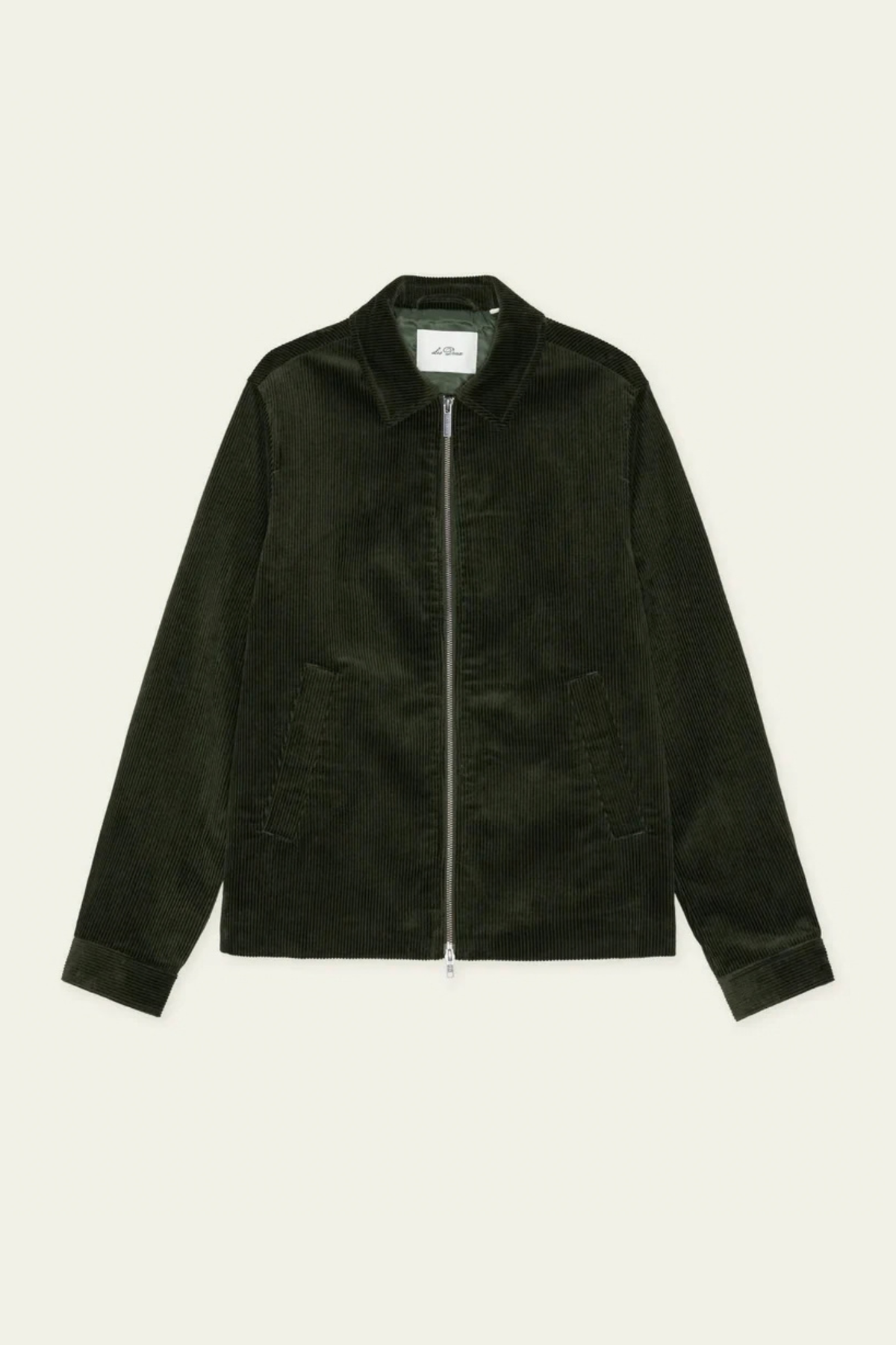 CORDUROY ZIPPER COACH JACKET - ROSIN GREEN