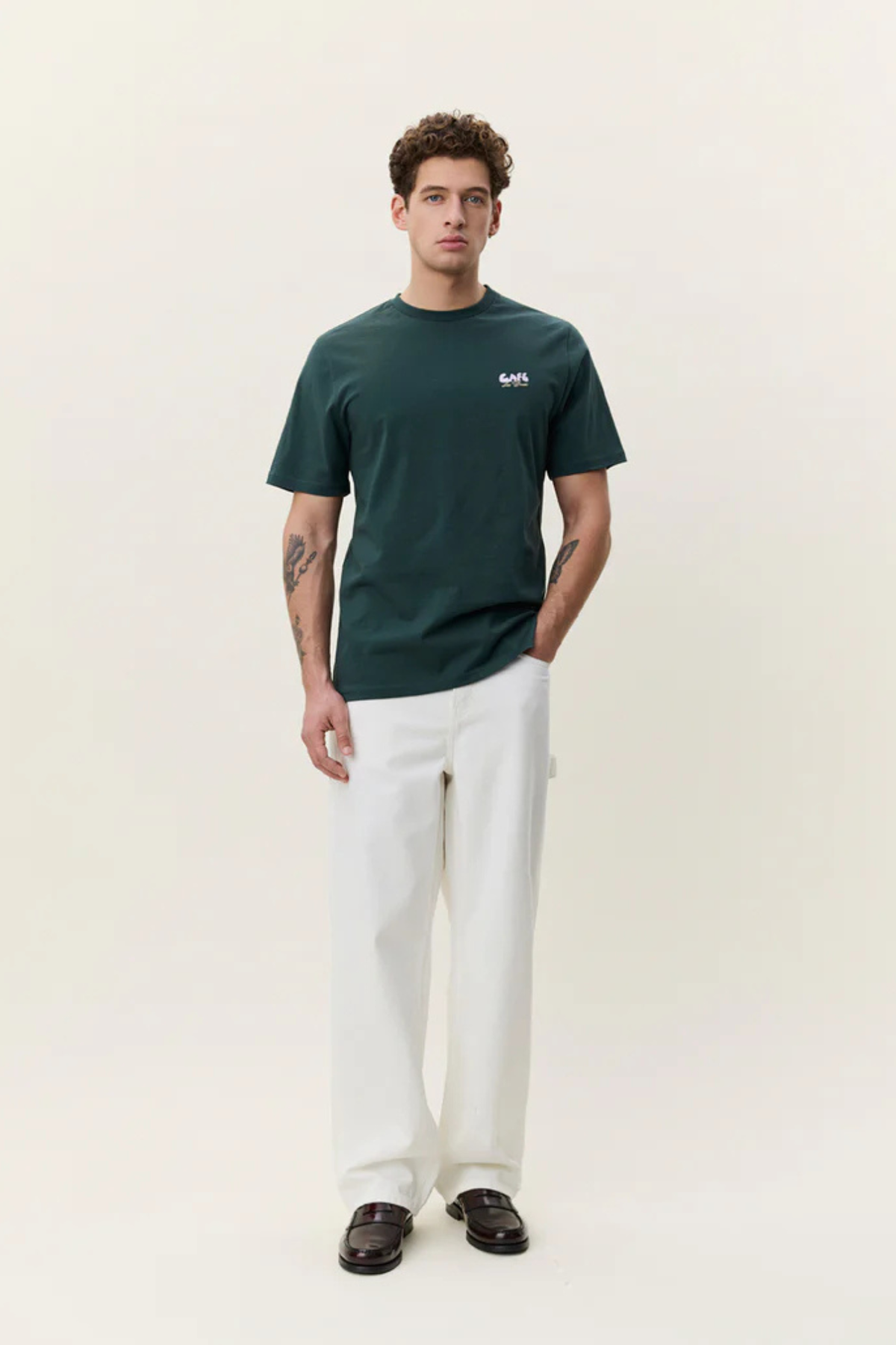 T-SHIRT CAFÉ - VERT SAPIN