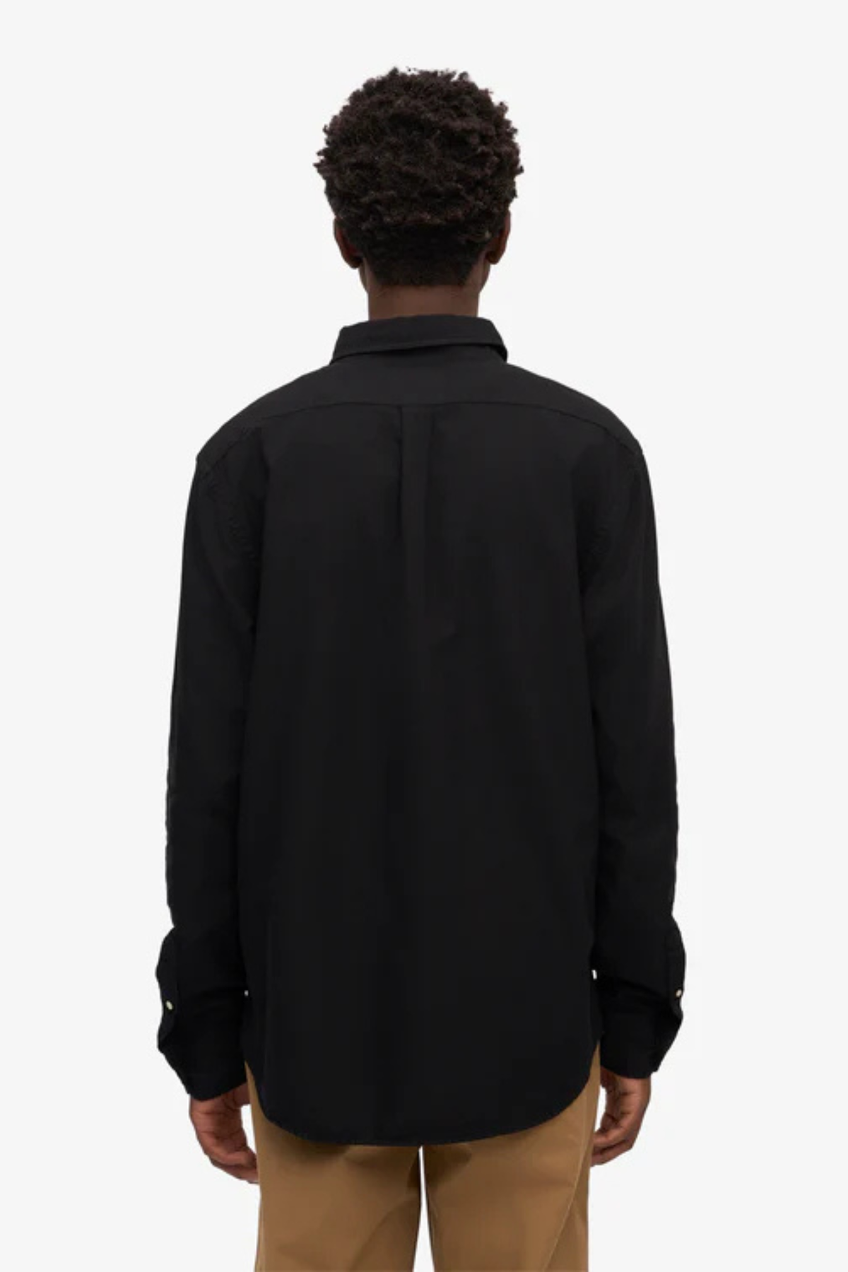 CHEMISE À BOUTONS EN COTON BIO - NOIR PROFOND