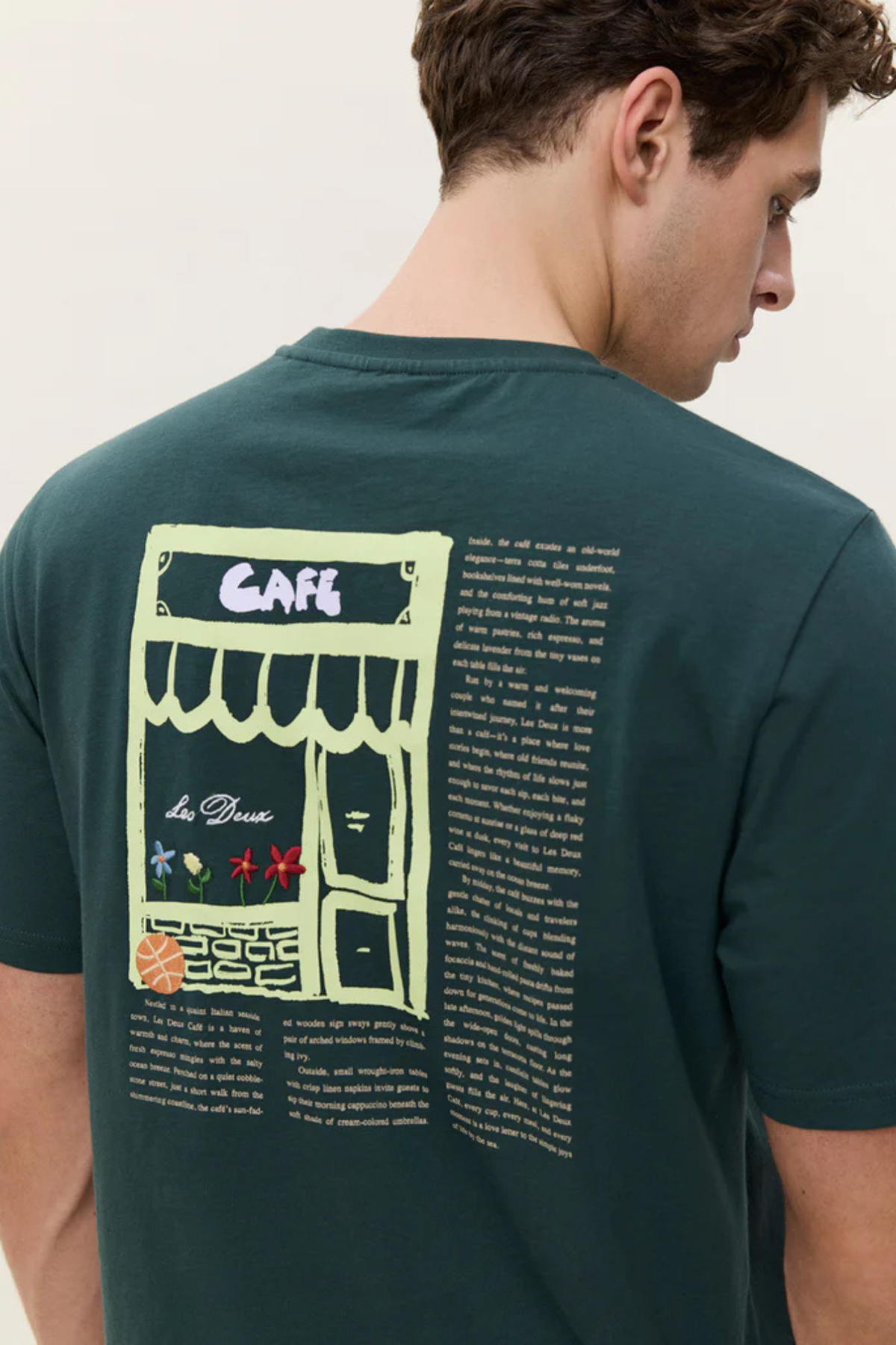 T-SHIRT CAFÉ - VERT SAPIN