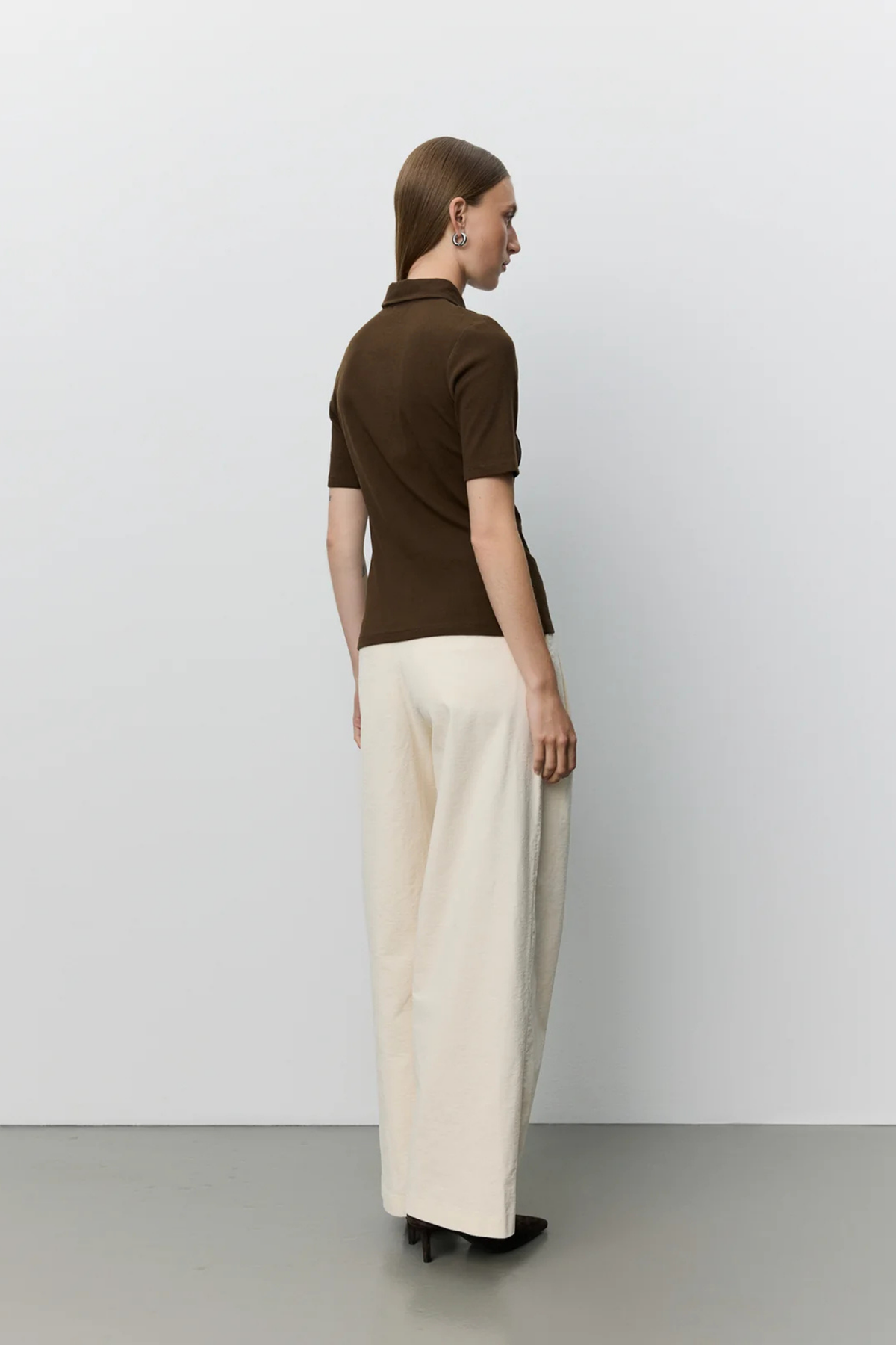 CORLIE CORDUROY BROEK - OFF WHITE
