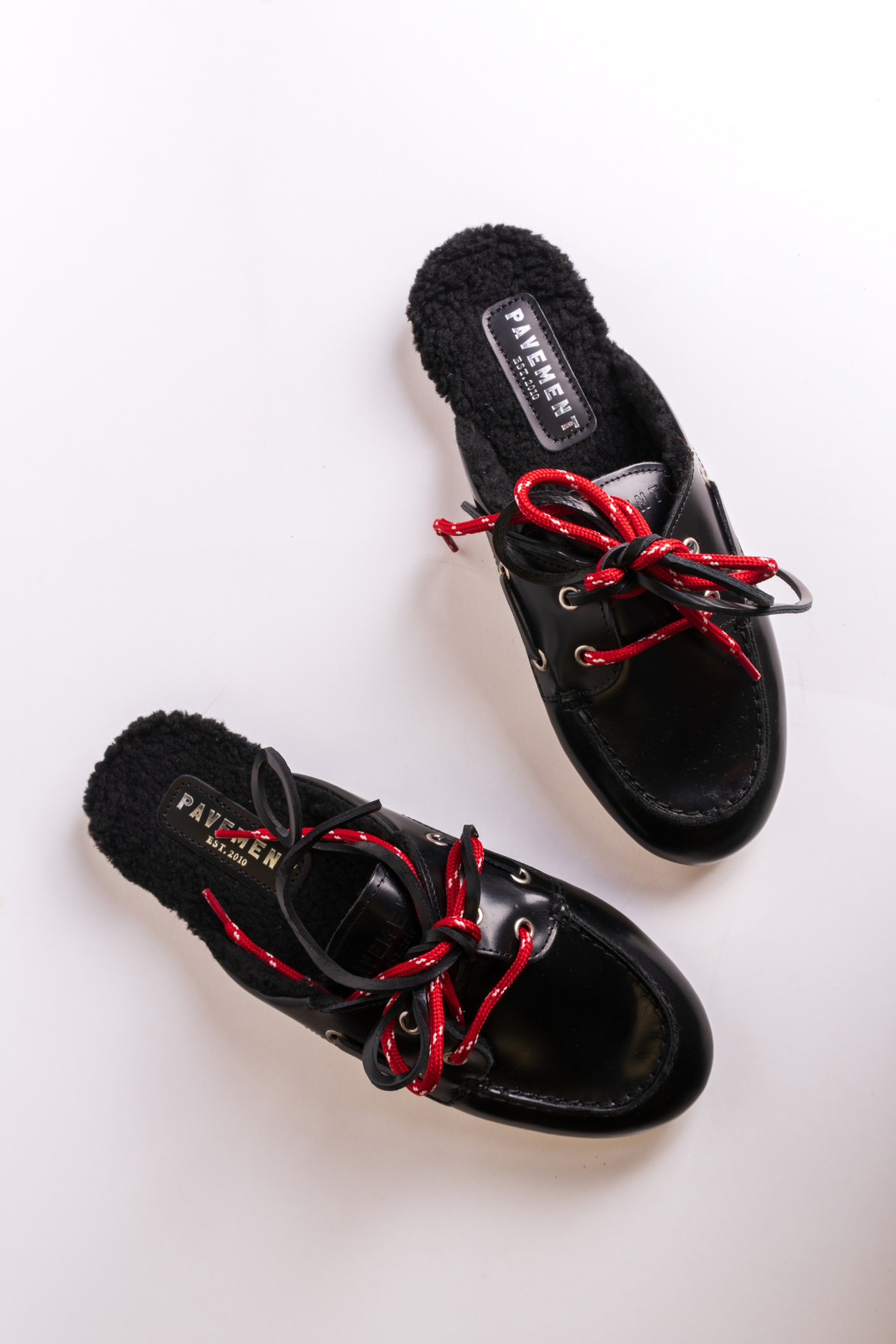 YASMA VETERSCHOENEN MET BONT - ZWART POLIDO