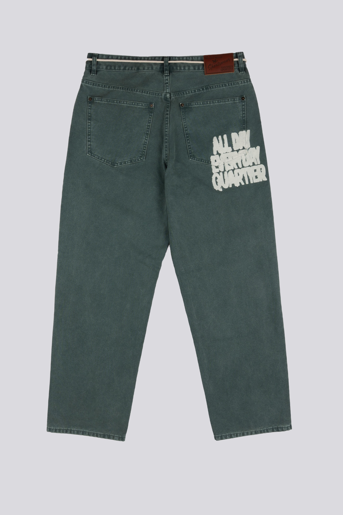 EVERYDAY QUARTIER BROEK - GEWASSEN GROEN