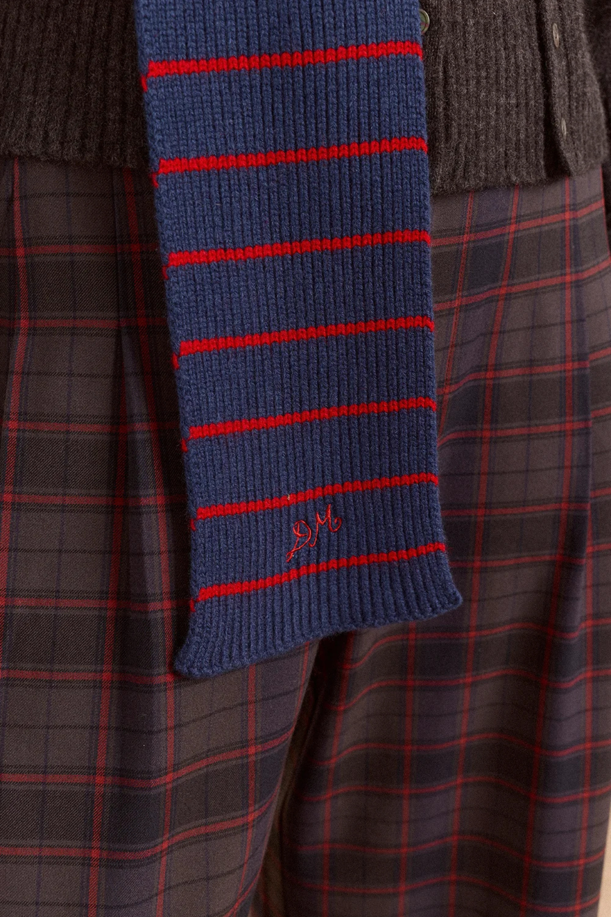 HOODED SCARF - BLUE STRIPE
