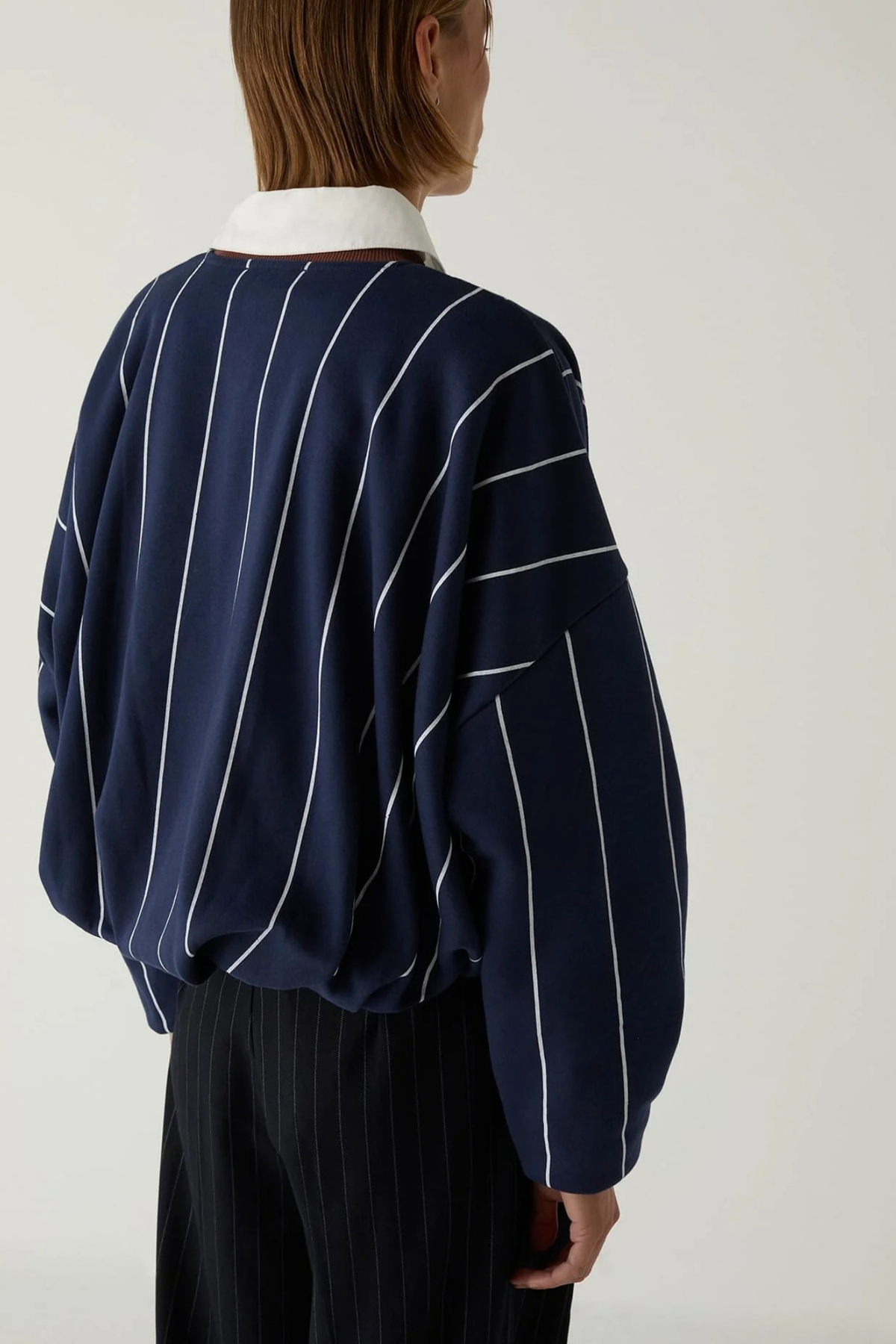KELLY STRIPED SWEATSHIRT - NAVY