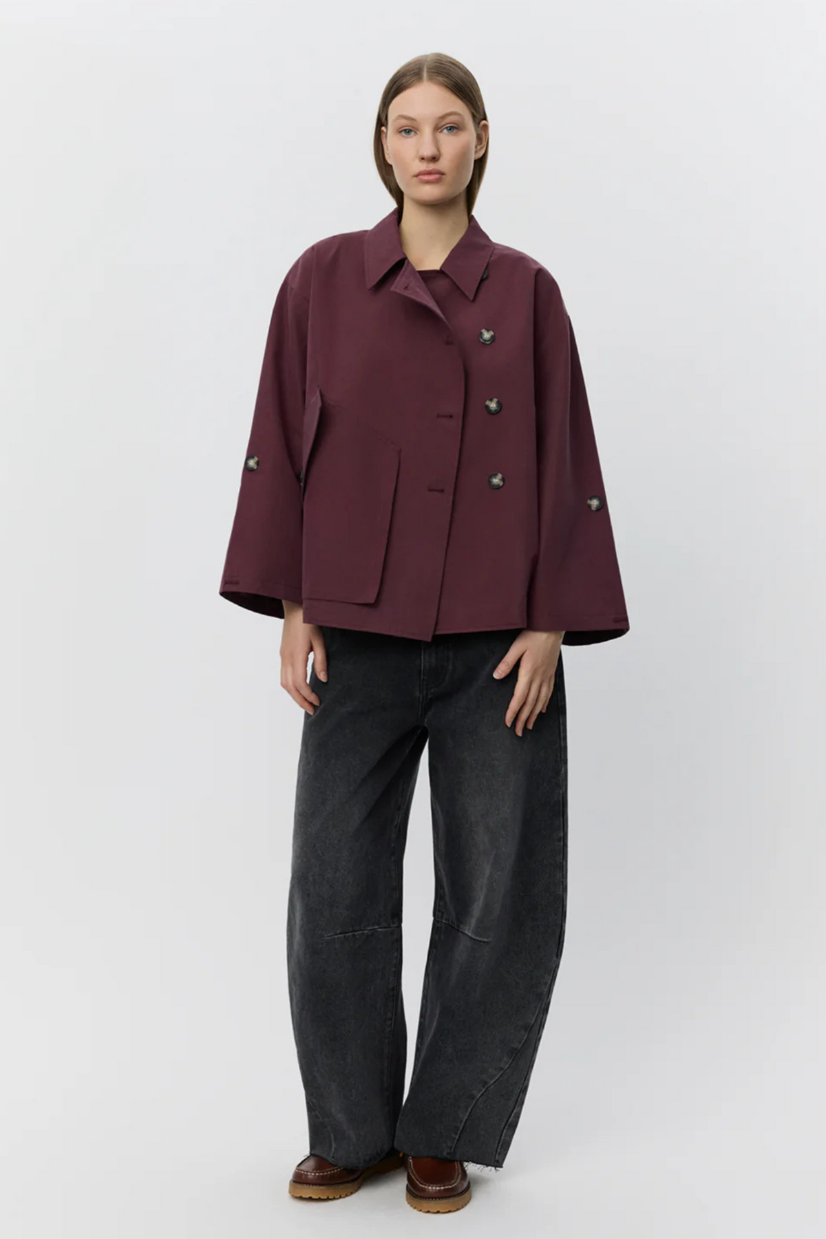 AGATHA JACKET - BURGUNDY